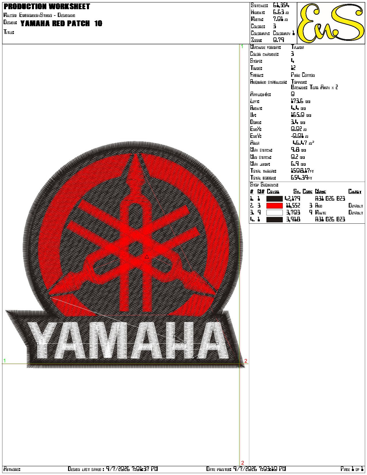 Yamaha Red Patch