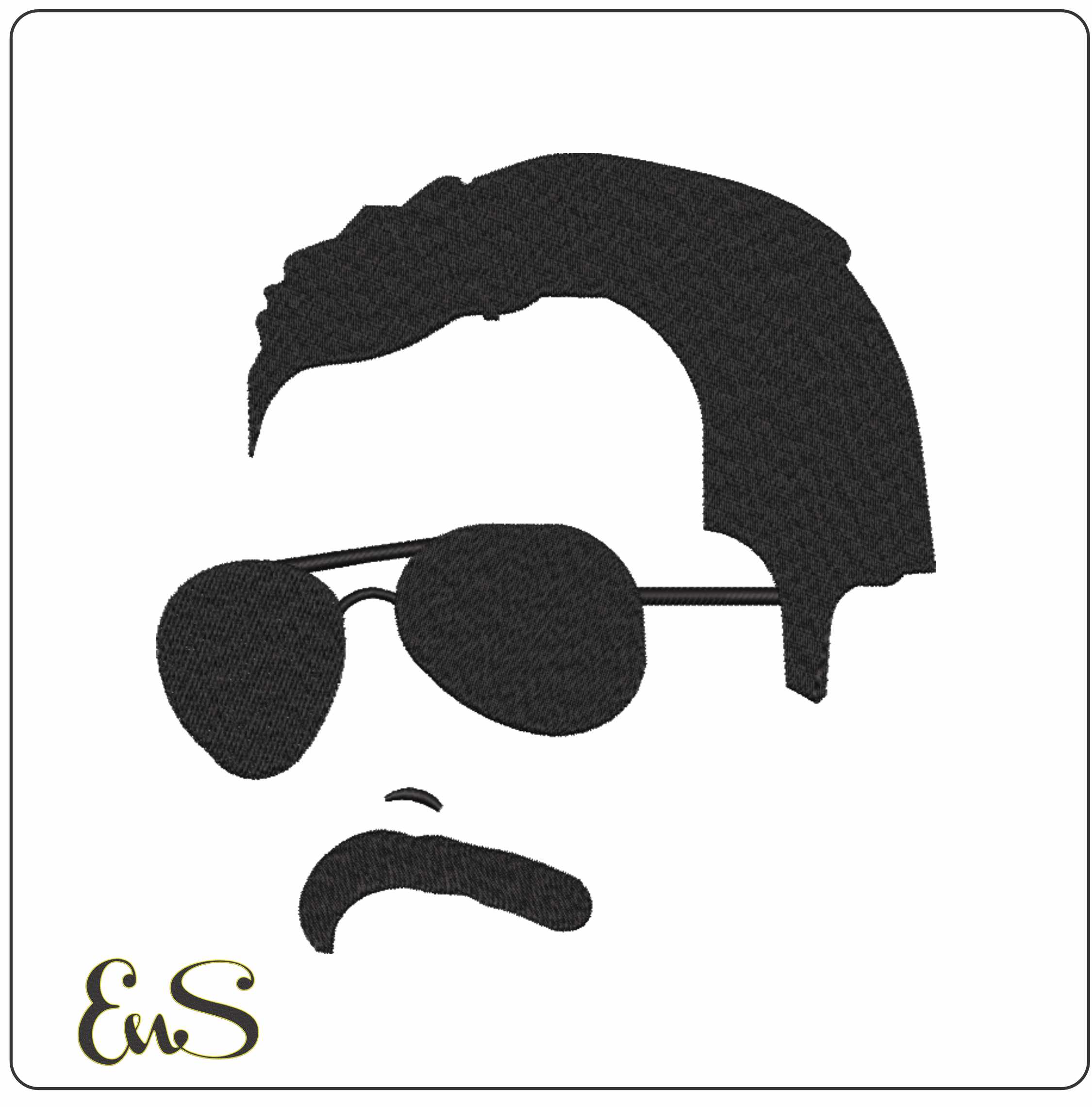 Freddie Mercury Sunglasses Head Silhouette