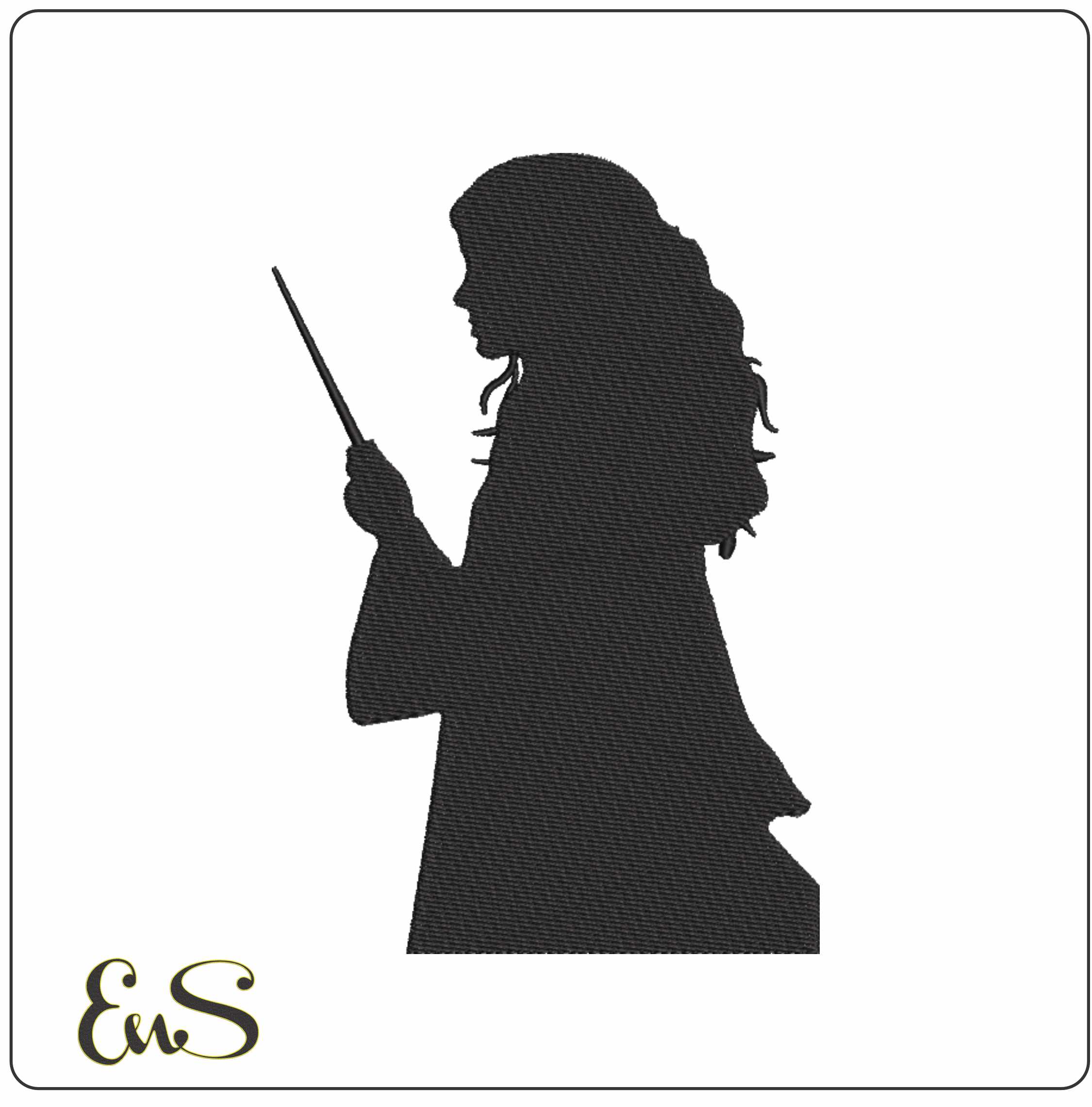 Hermione Granger With Wand Silhouette