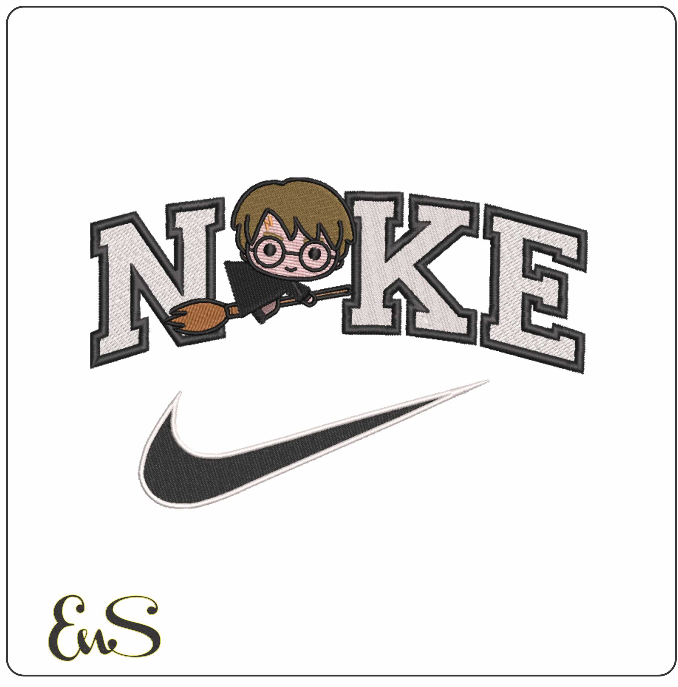 Nike Harry Potter On Broom Chibi