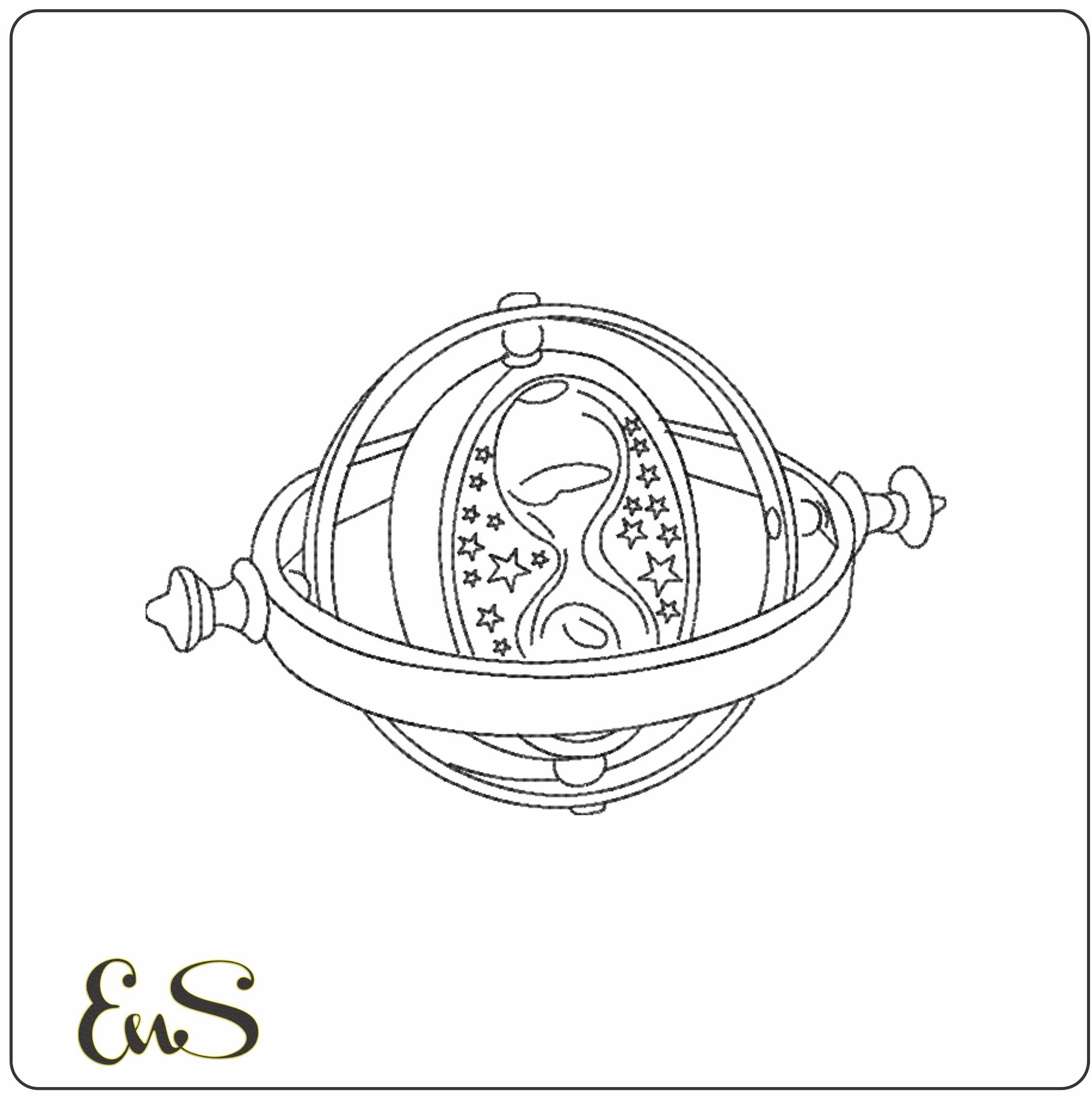 Harry Potter Time Turner Line Art