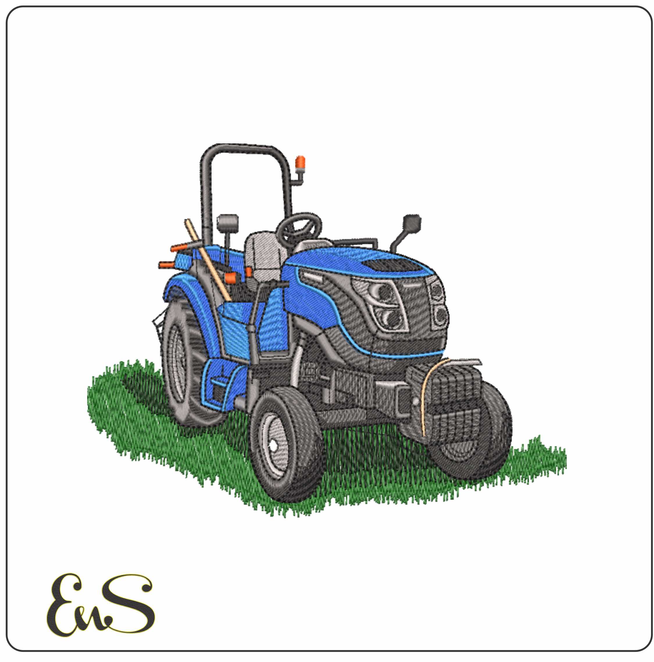 Lawn Tractor On Grass