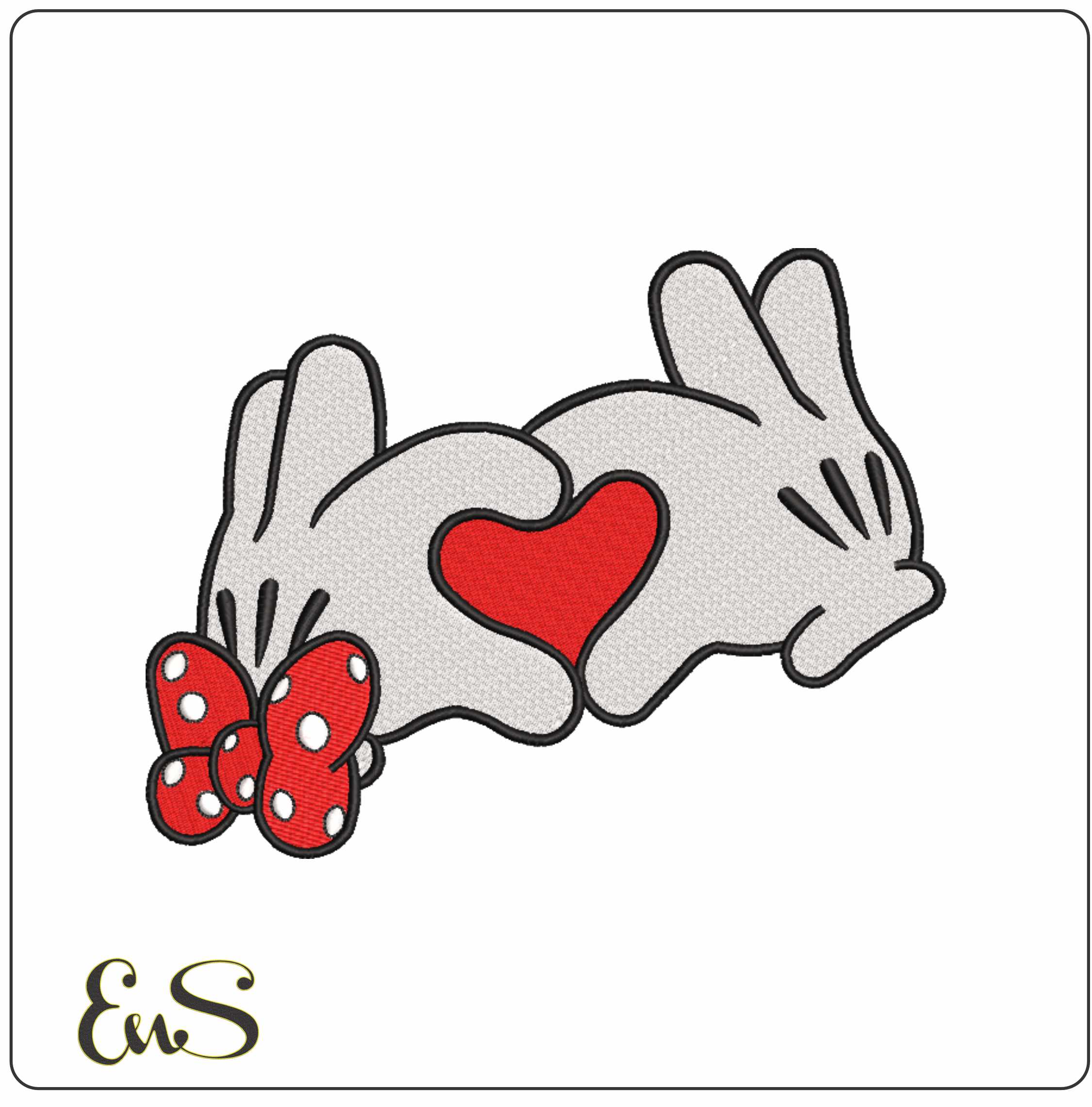 Mickey And Minnie Heart Hands