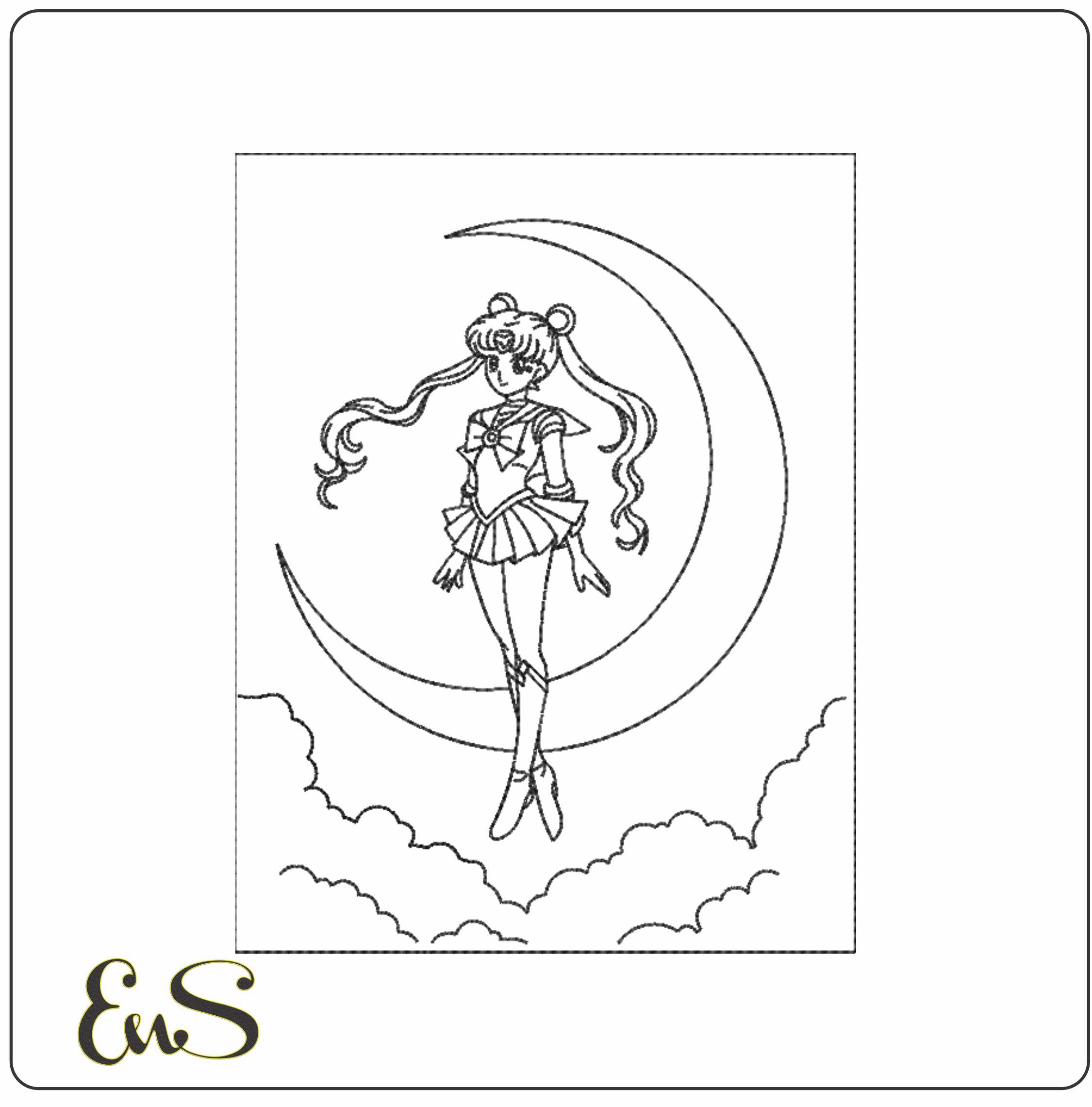 Sailor Moons Girl Line Art