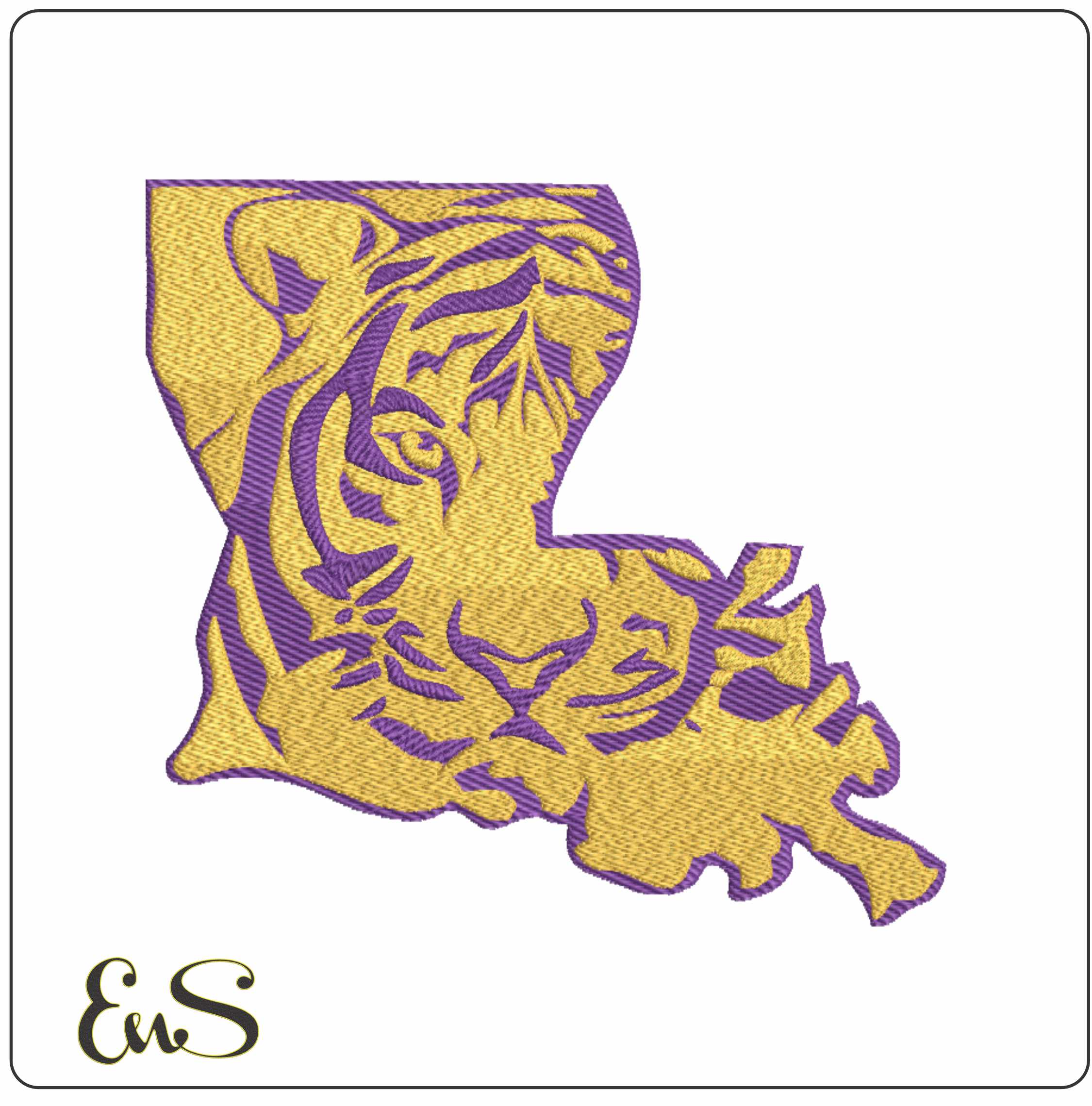 Lsu Tiger Map Outline