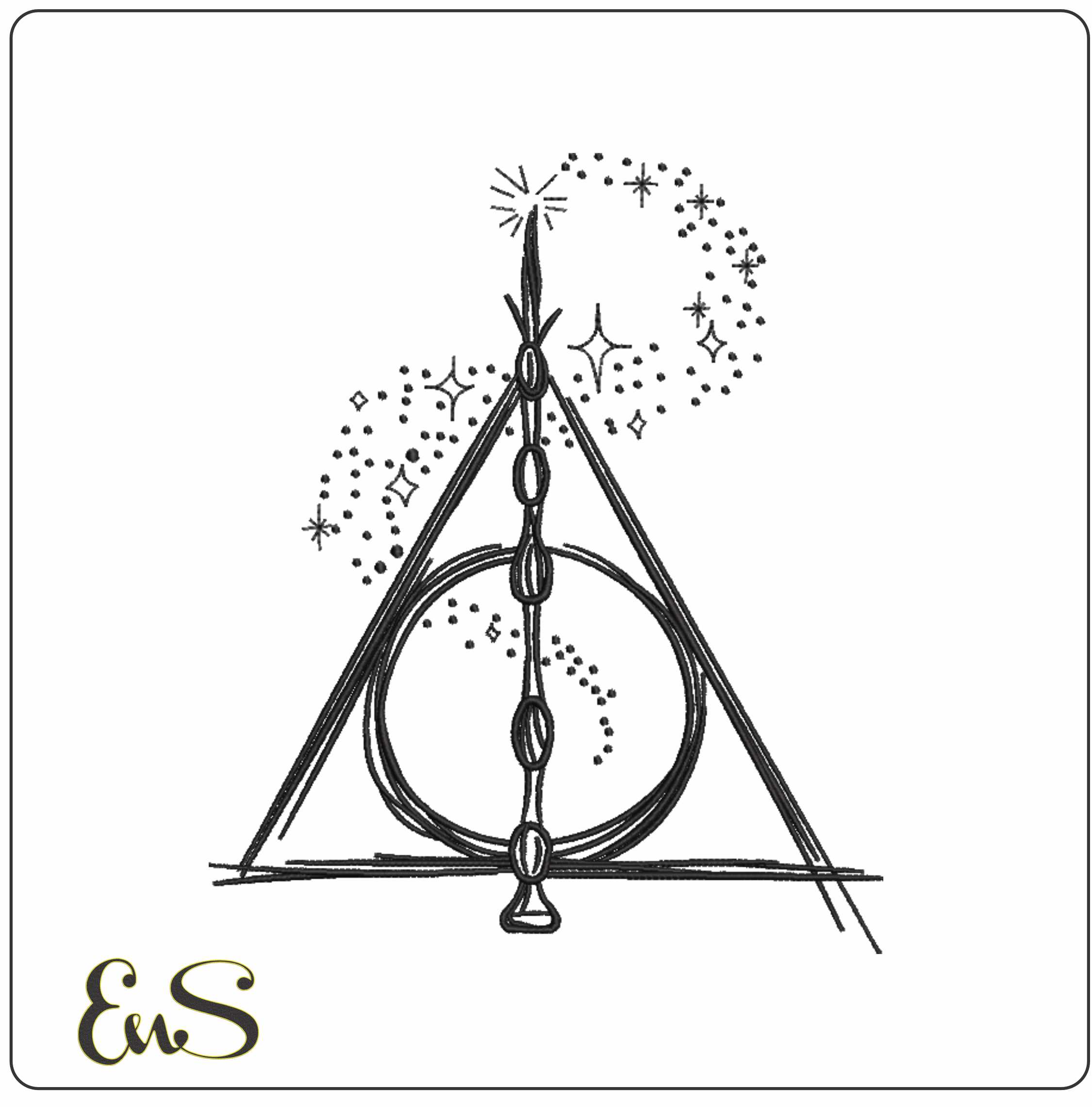 Deathly Hallows Line Art Harry Potter