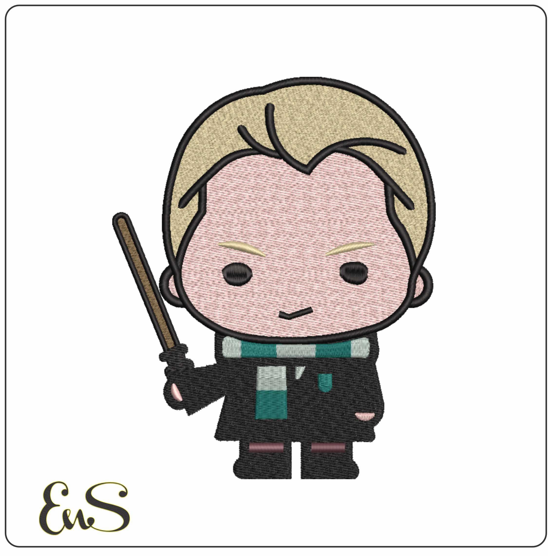 Draco Malfoy With A Wand Chibi Harry Potter