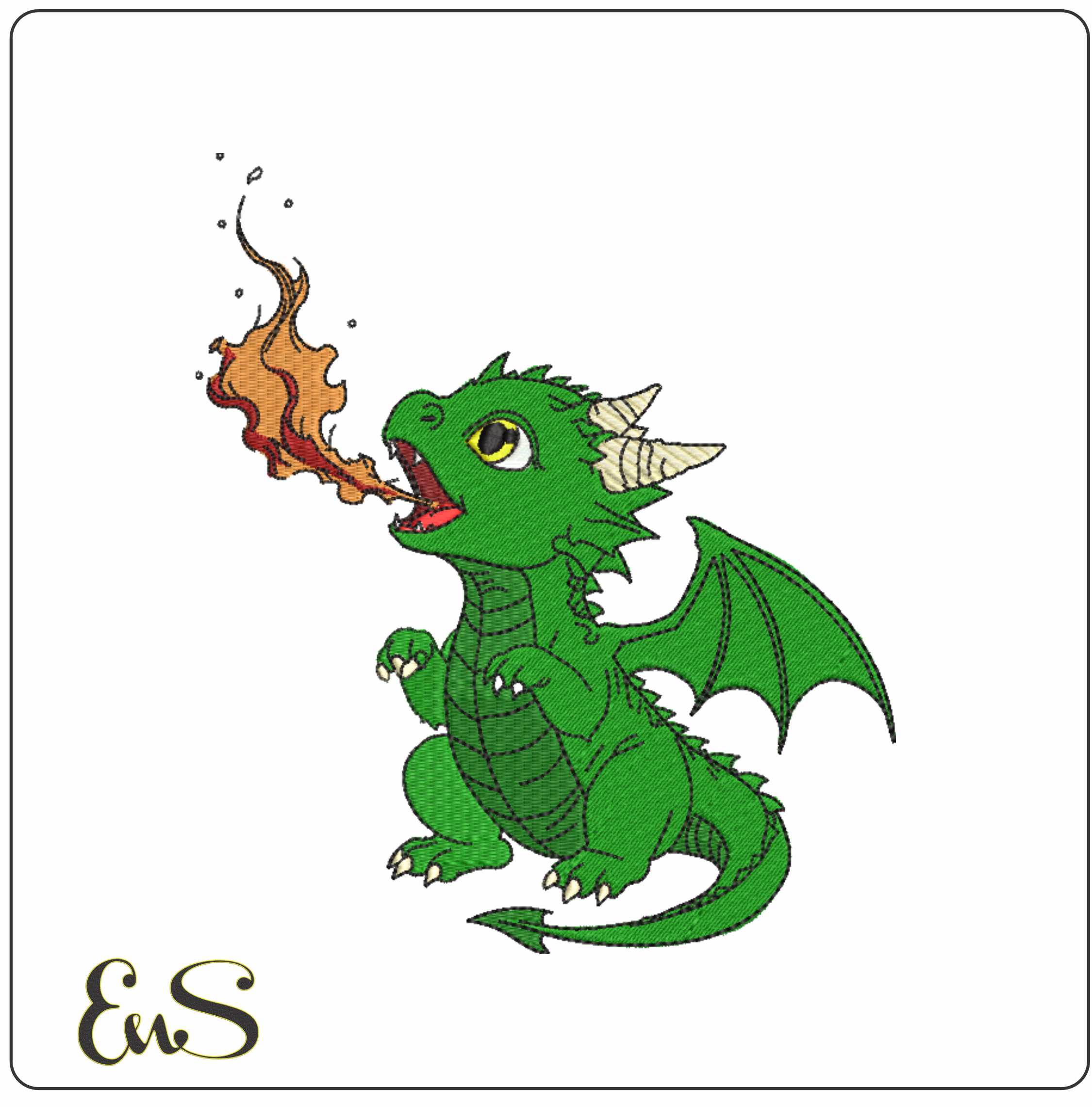 Dragon Breathing Fire Color