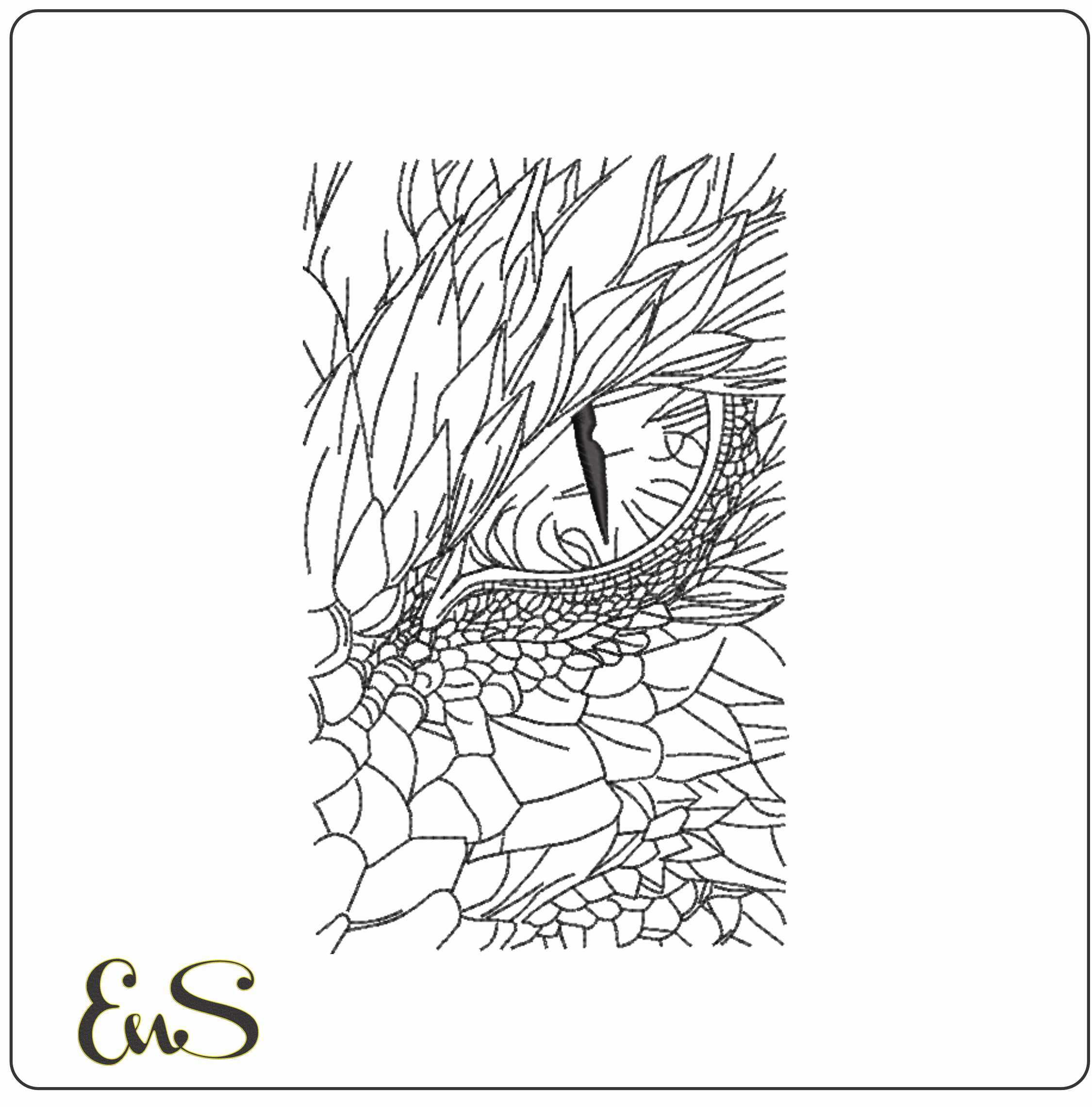 Dragon Eye Line Art