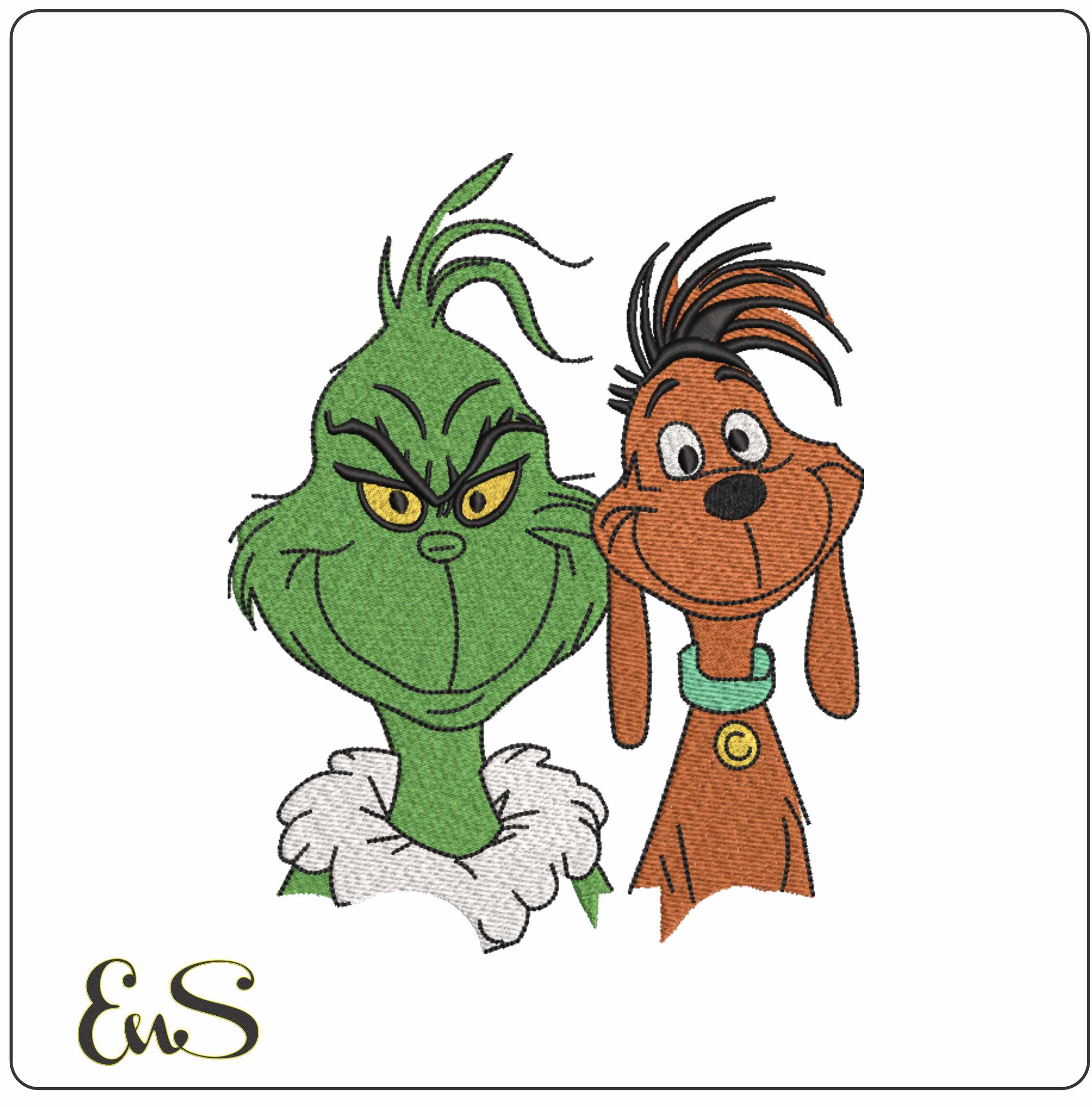 Grinch And Max The Dog Heads
