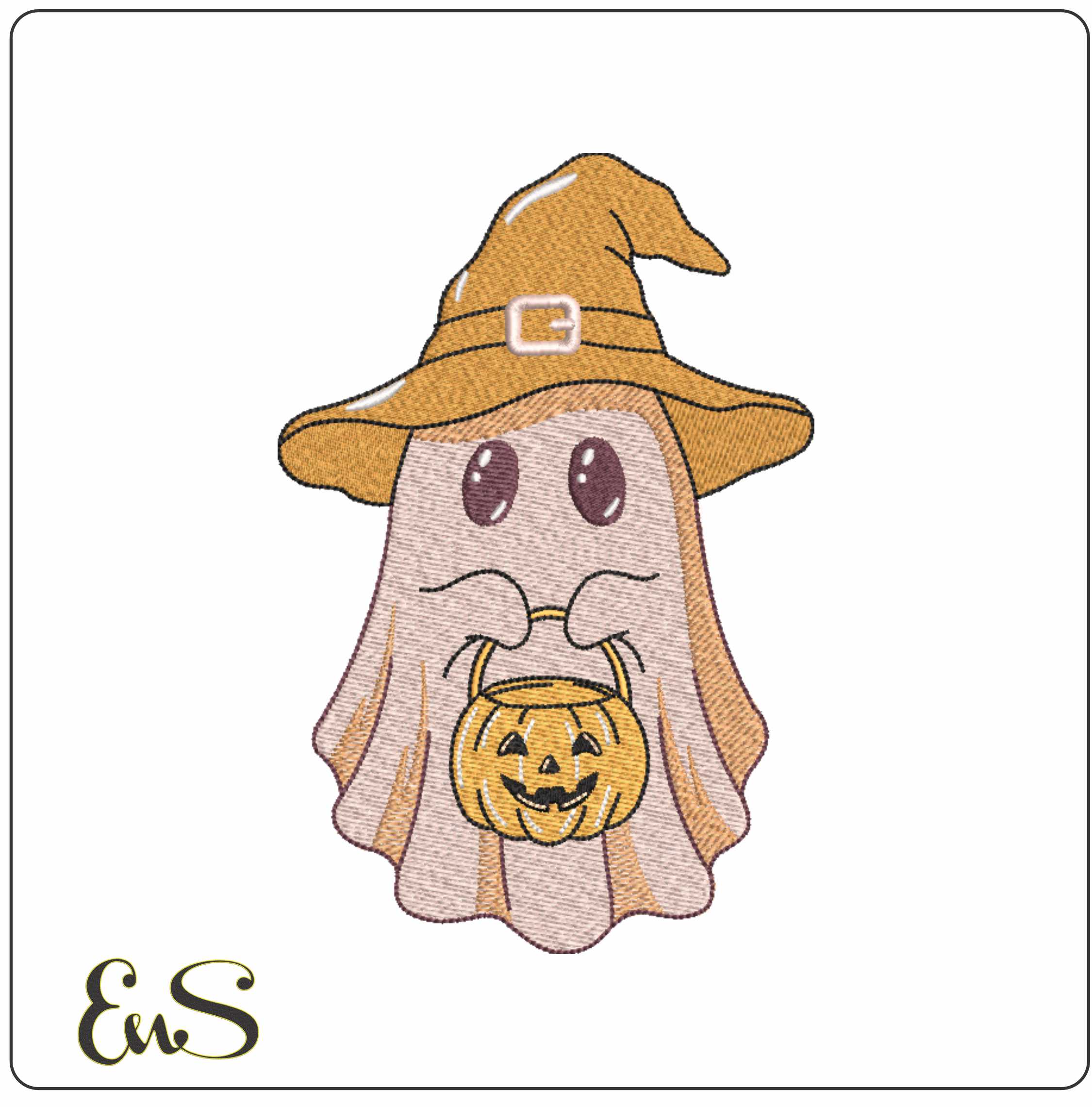 Halloween Ghost With Pumpkin