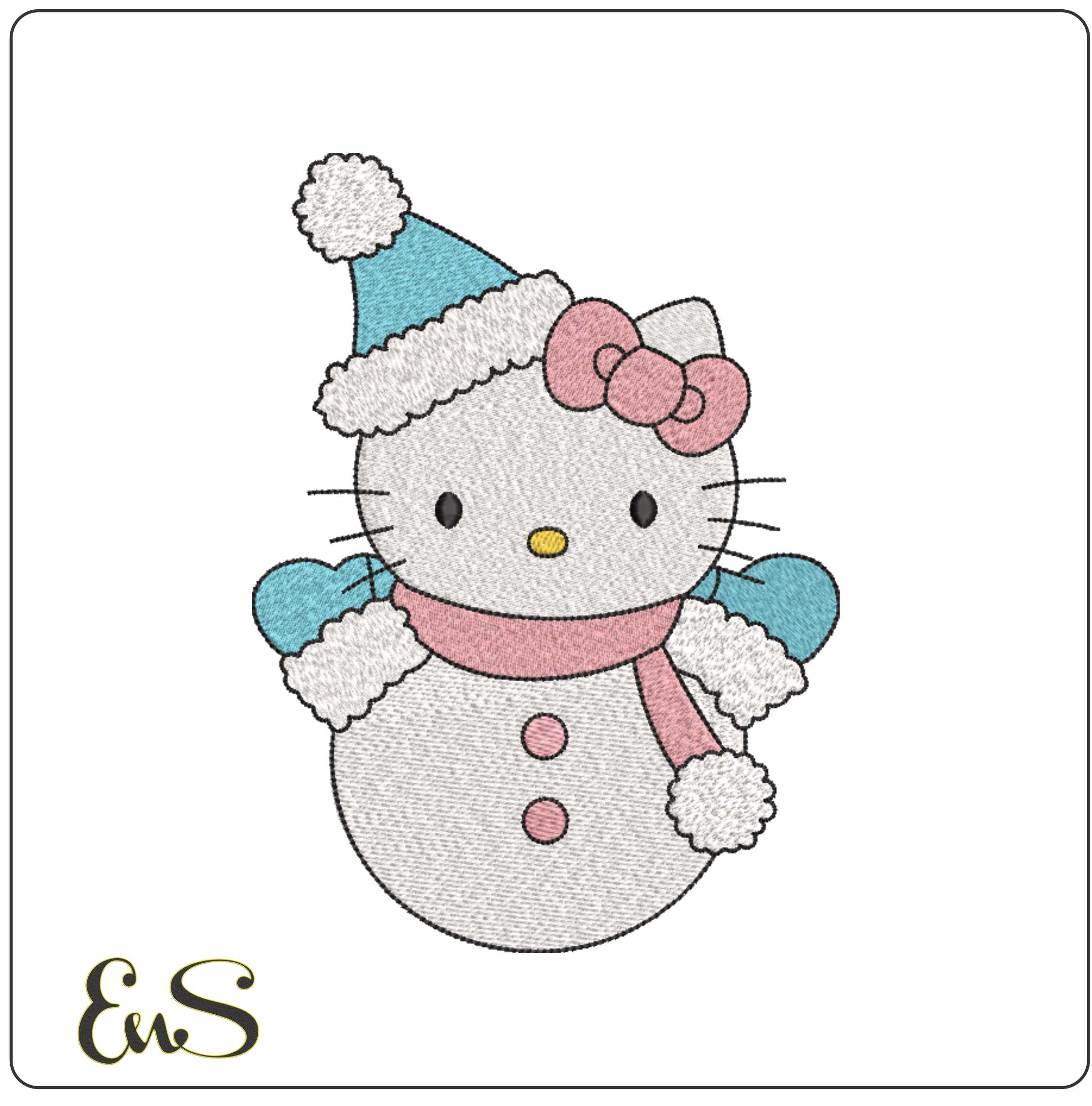 Hello Kitty Snowman