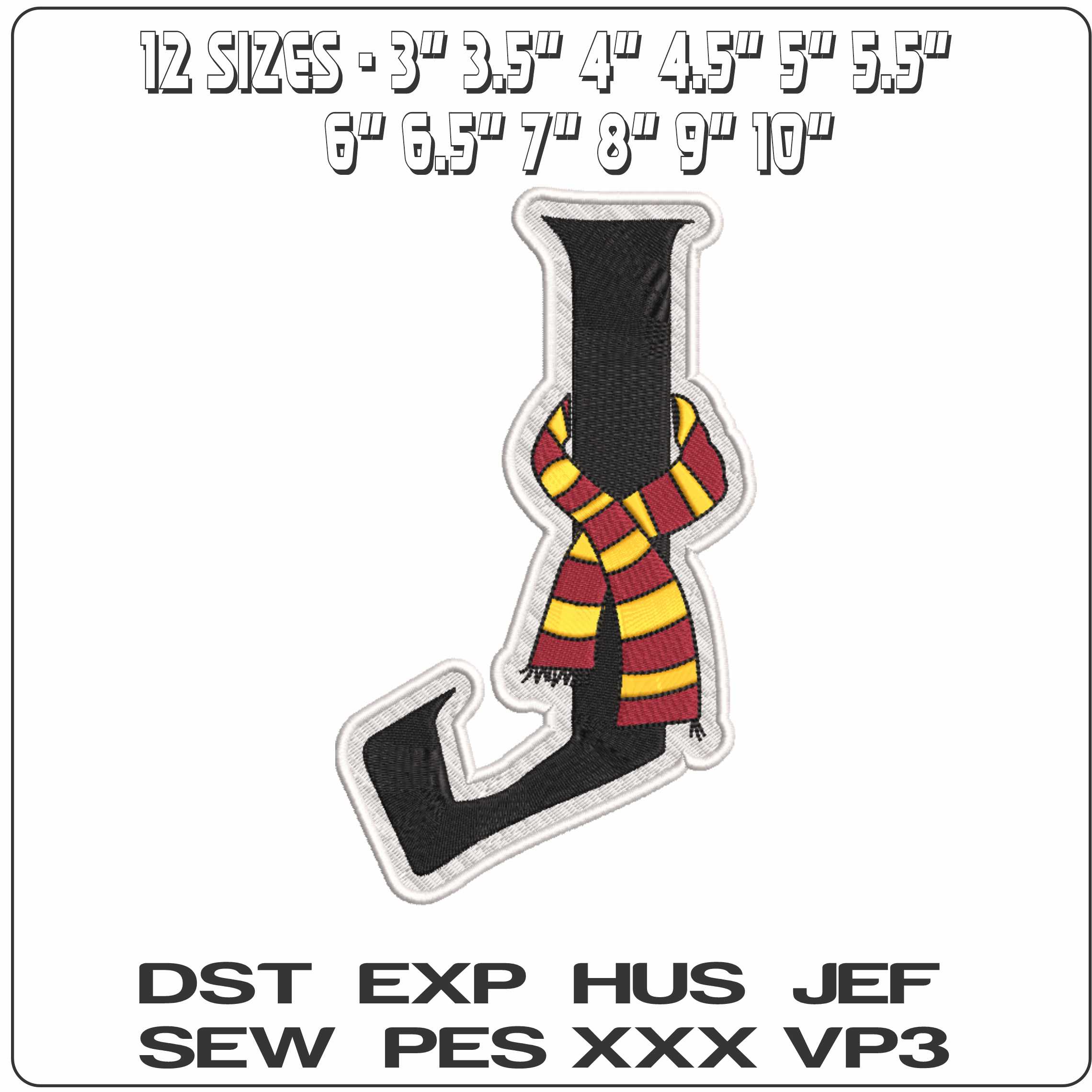 J With Harry Potter Scarf