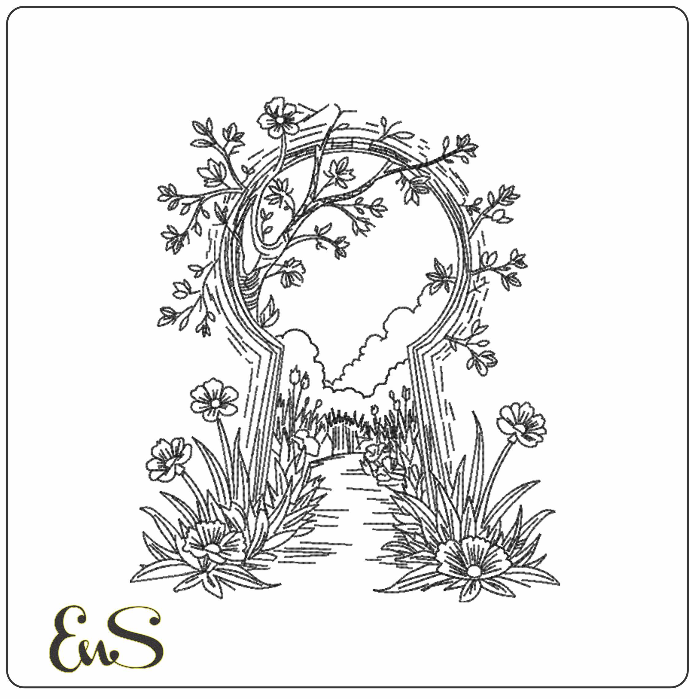 Keyhole Archway Line Art