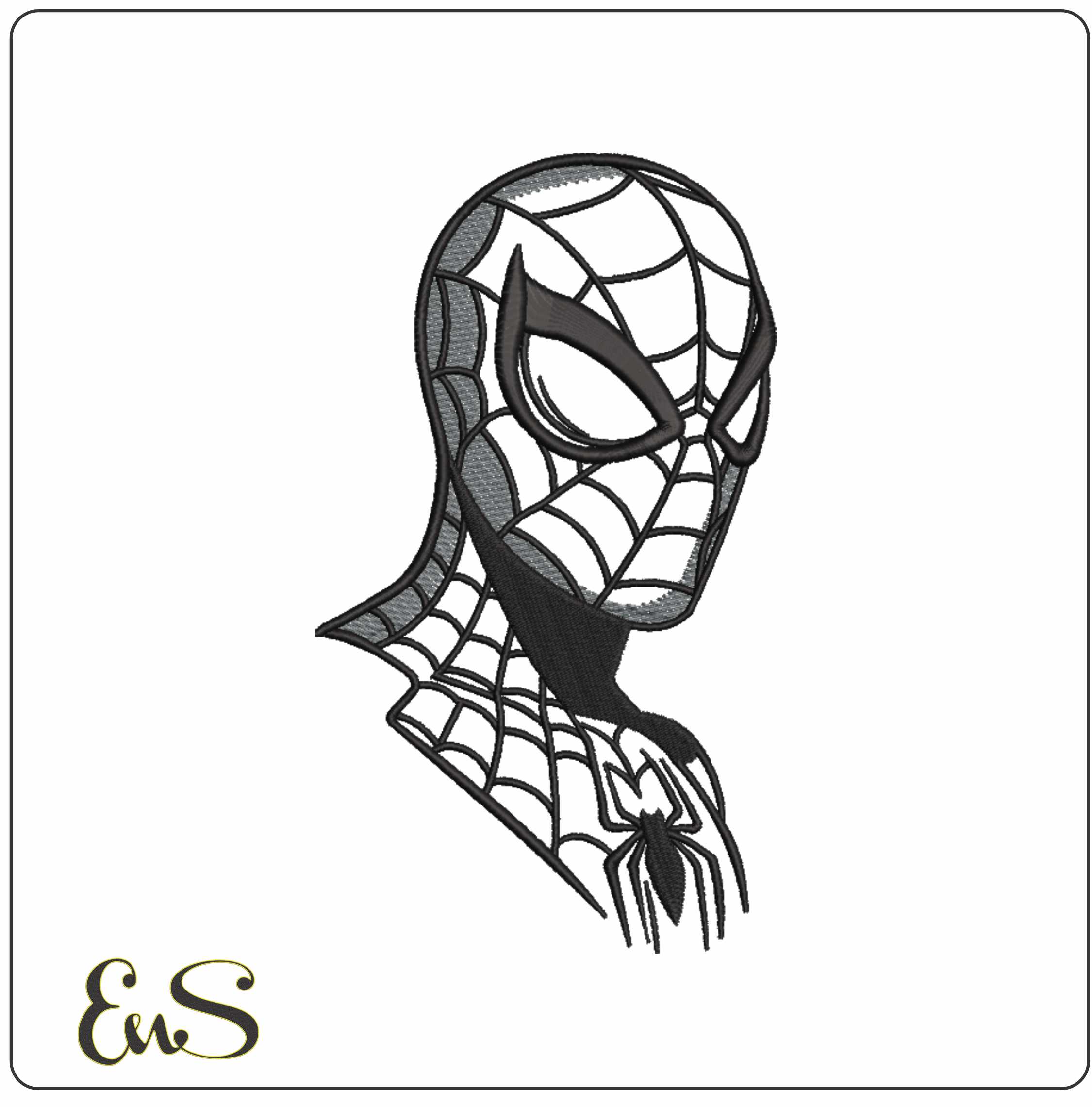 Spiderman Face Line Art