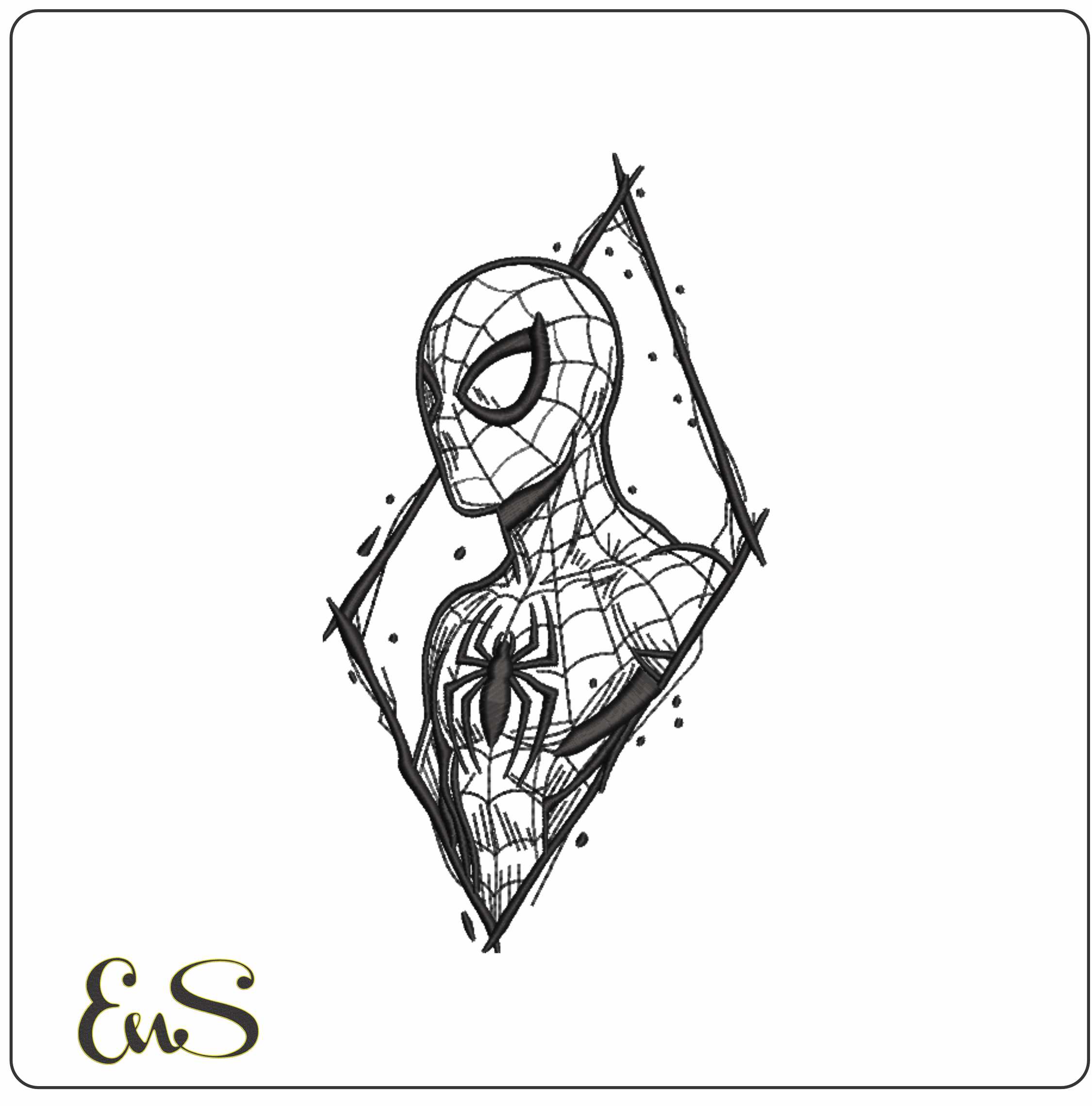 Spiderman Through The Vortex Line Art