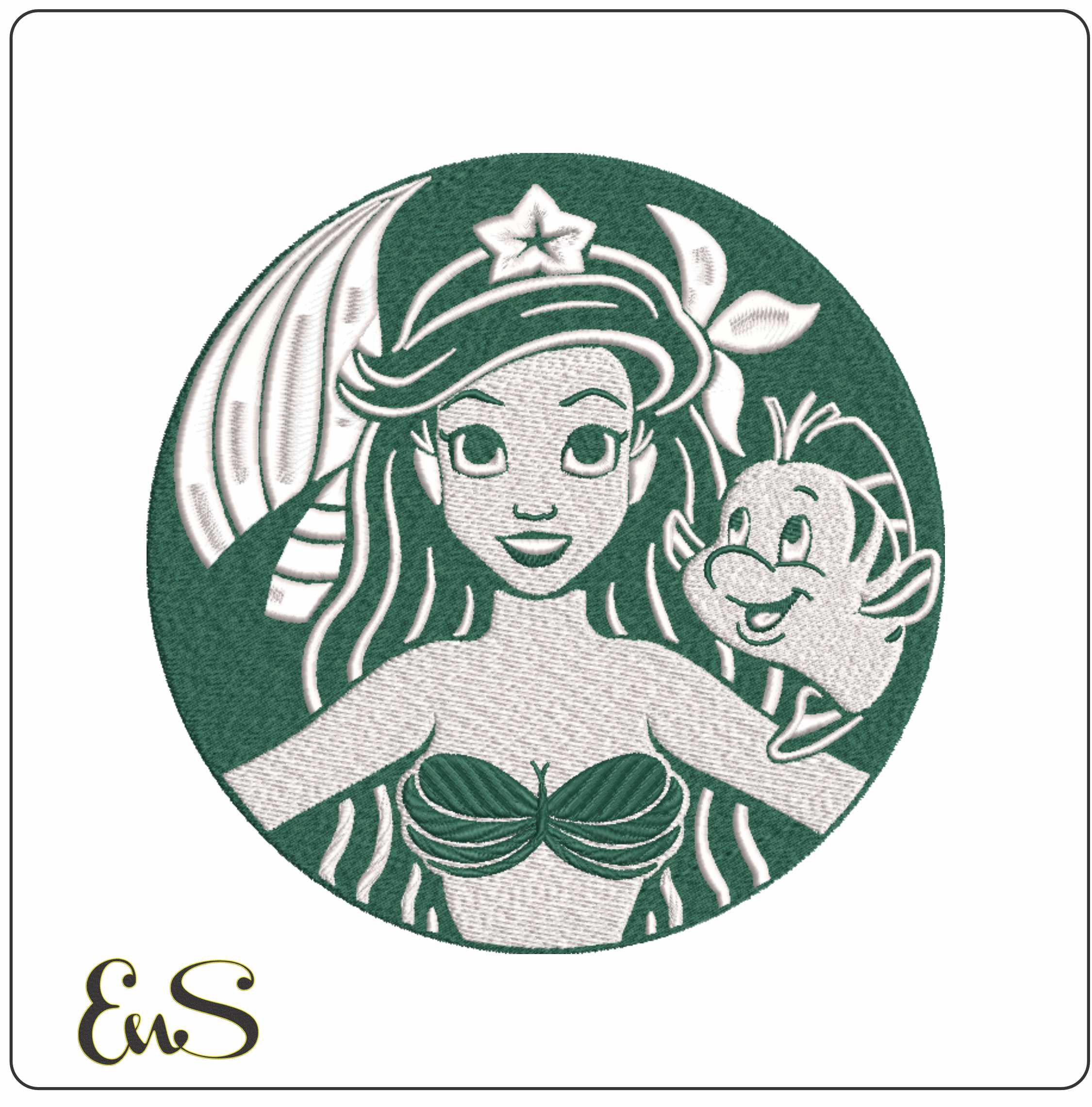 Ariel And Flounder Starbuck Little Mermaid