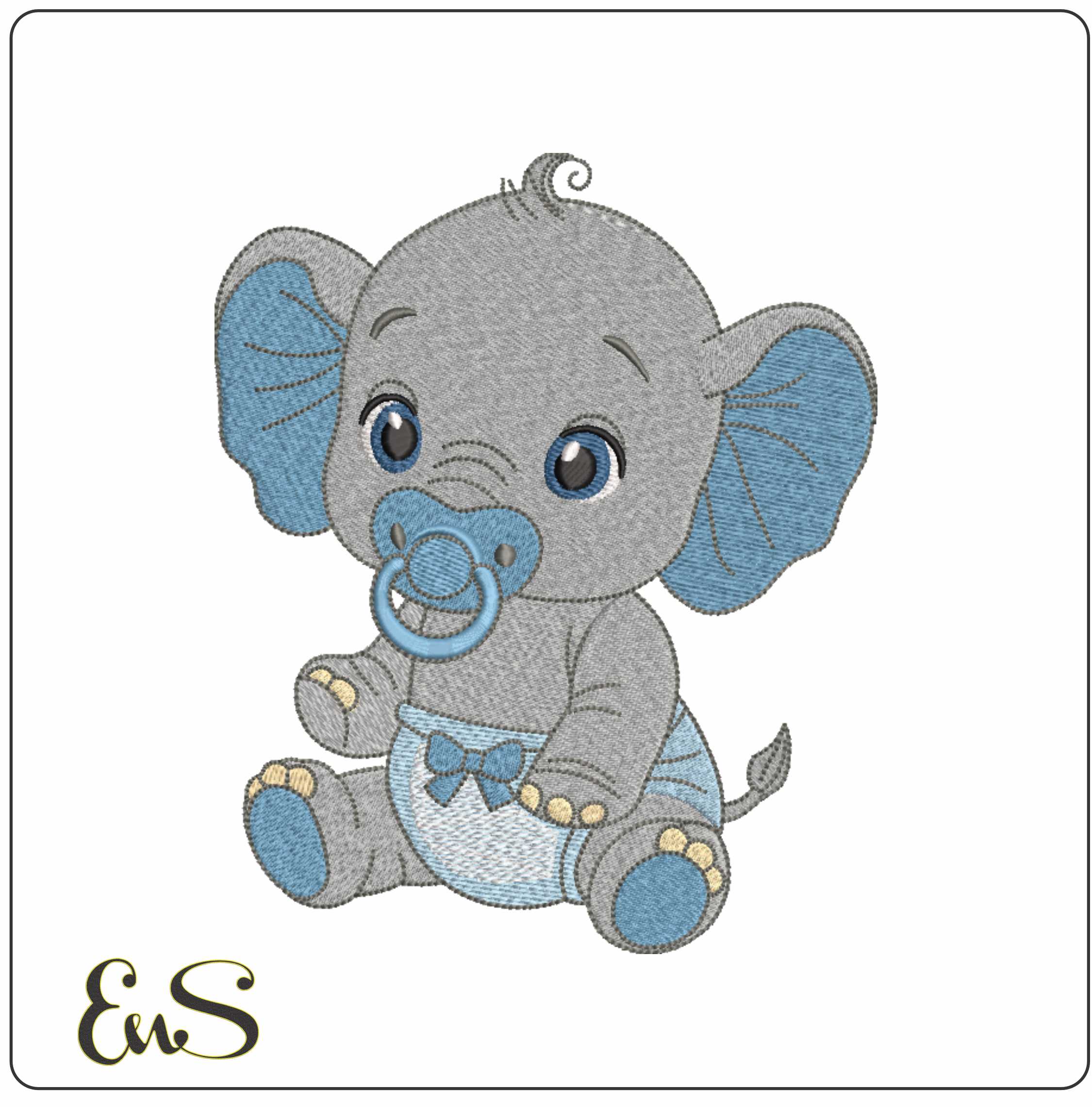 Baby Boy Elephant With Dummy