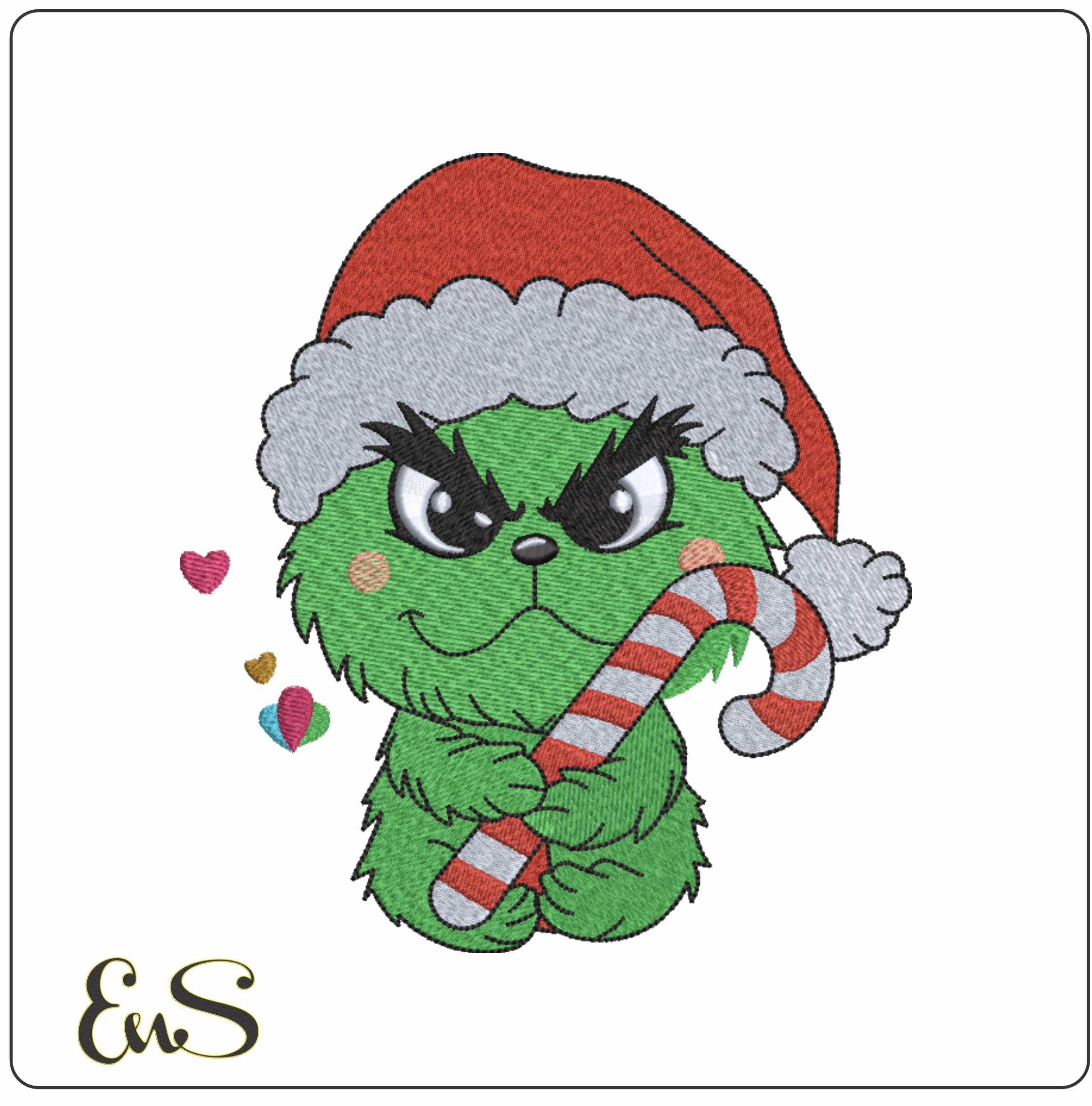 Baby Grinch With Candy Cane
