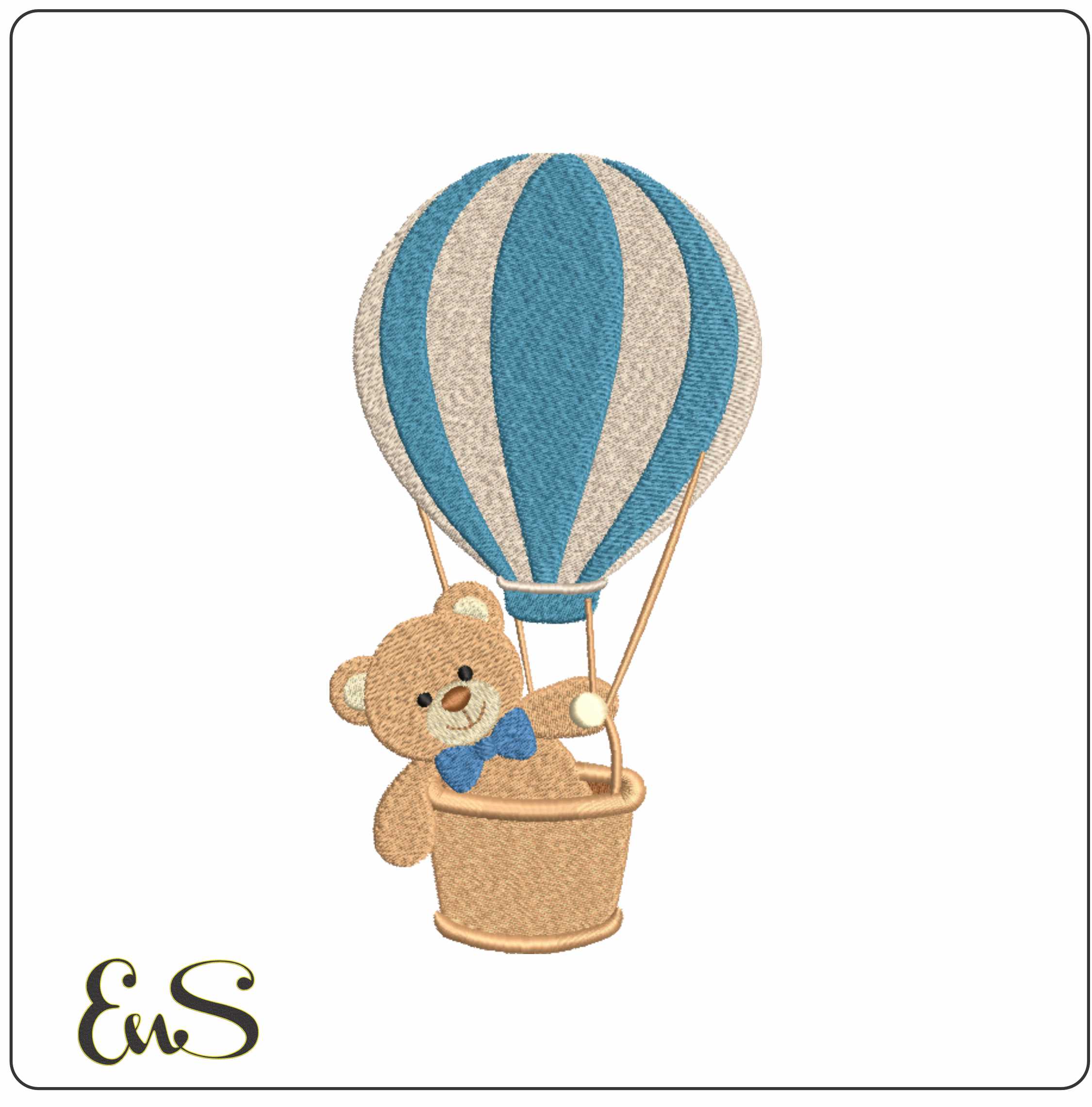 Boy Teddy In Hot Air Balloon