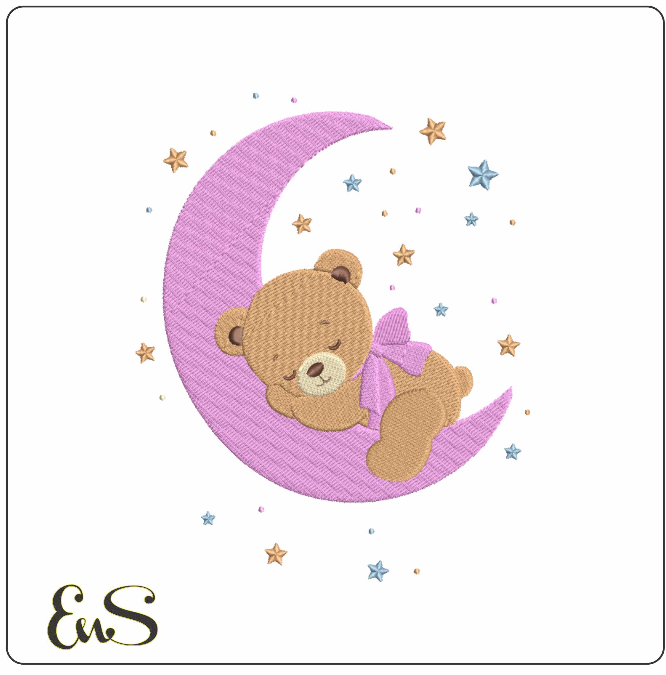 Girl Teddy In To Moon