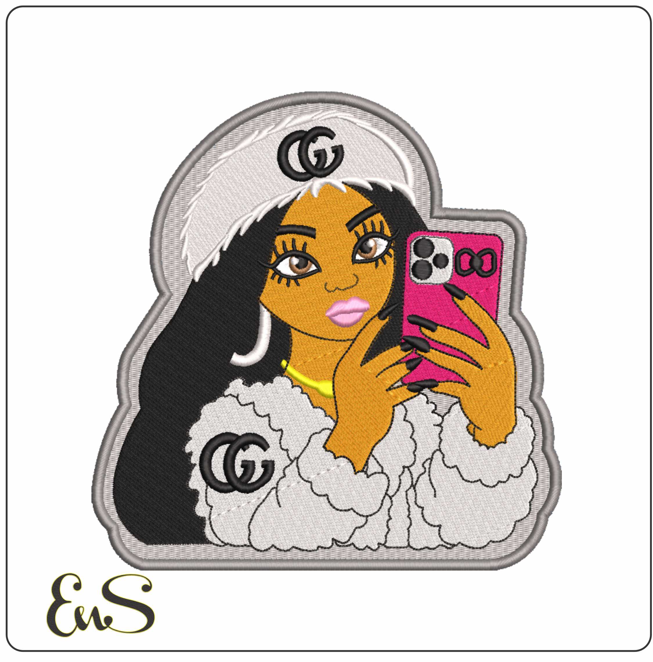 Girl With Selfie Patch