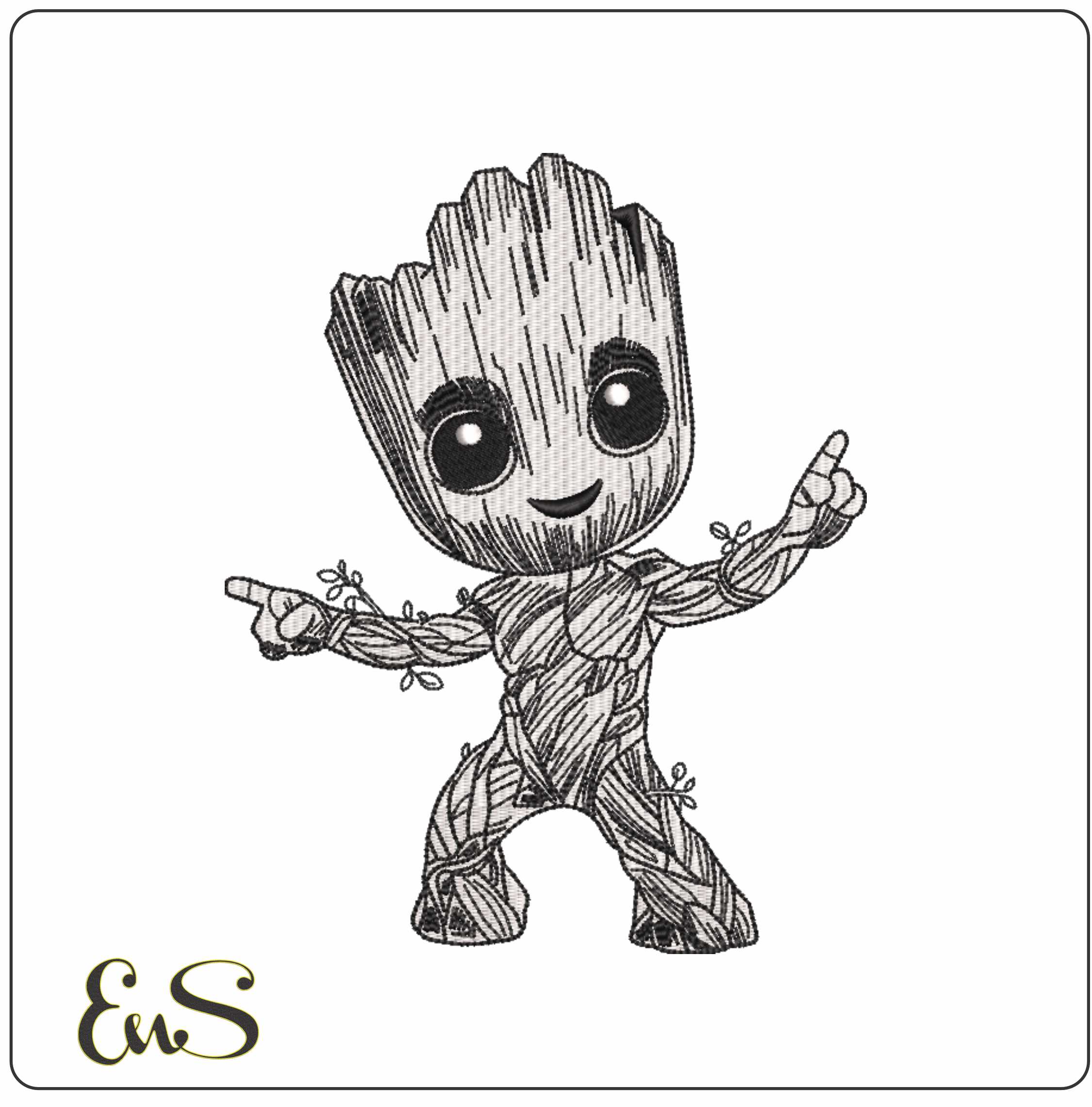 Groot Black And White Marvel Comics