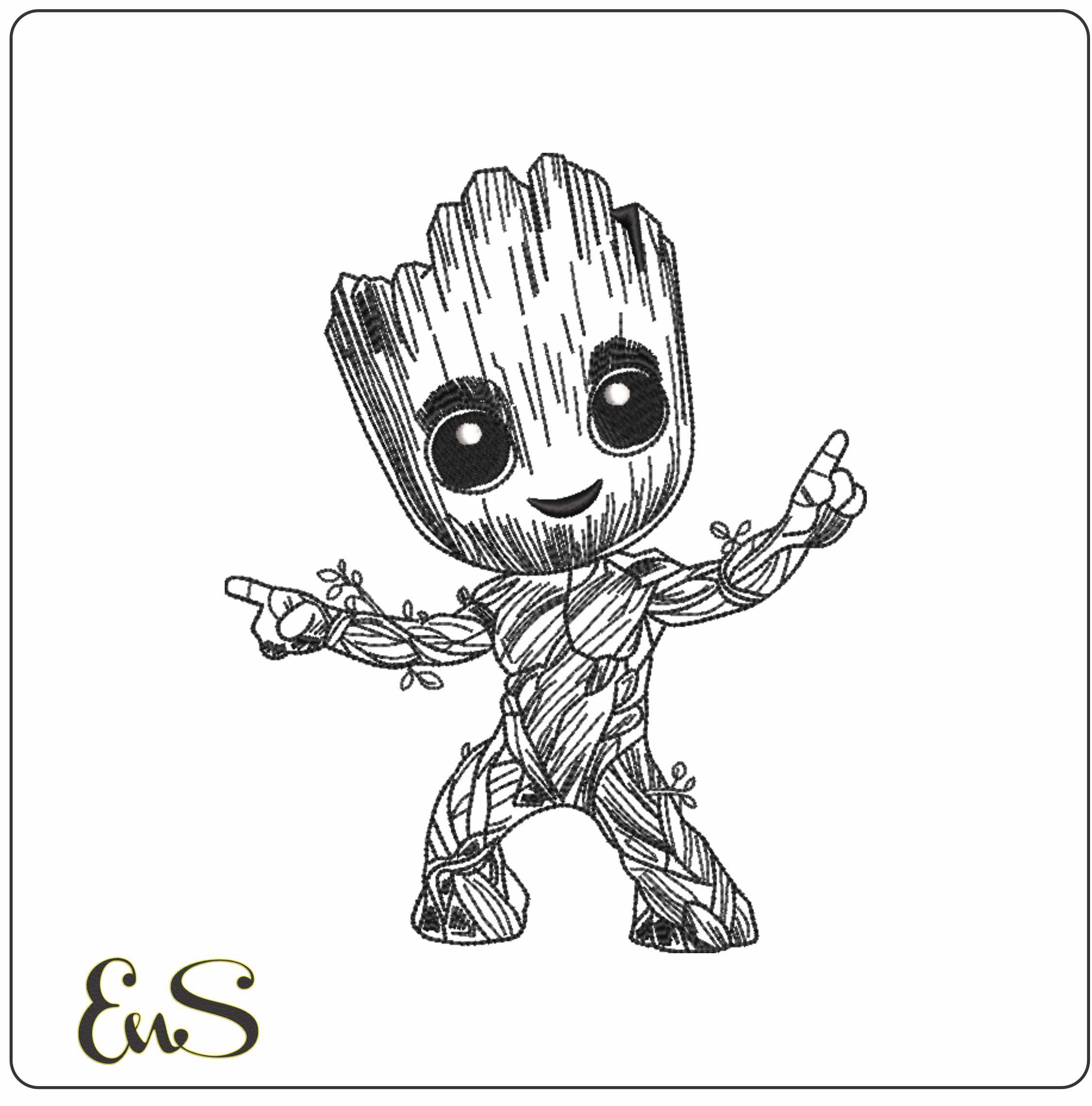 Groot Line Art Marvel Comics
