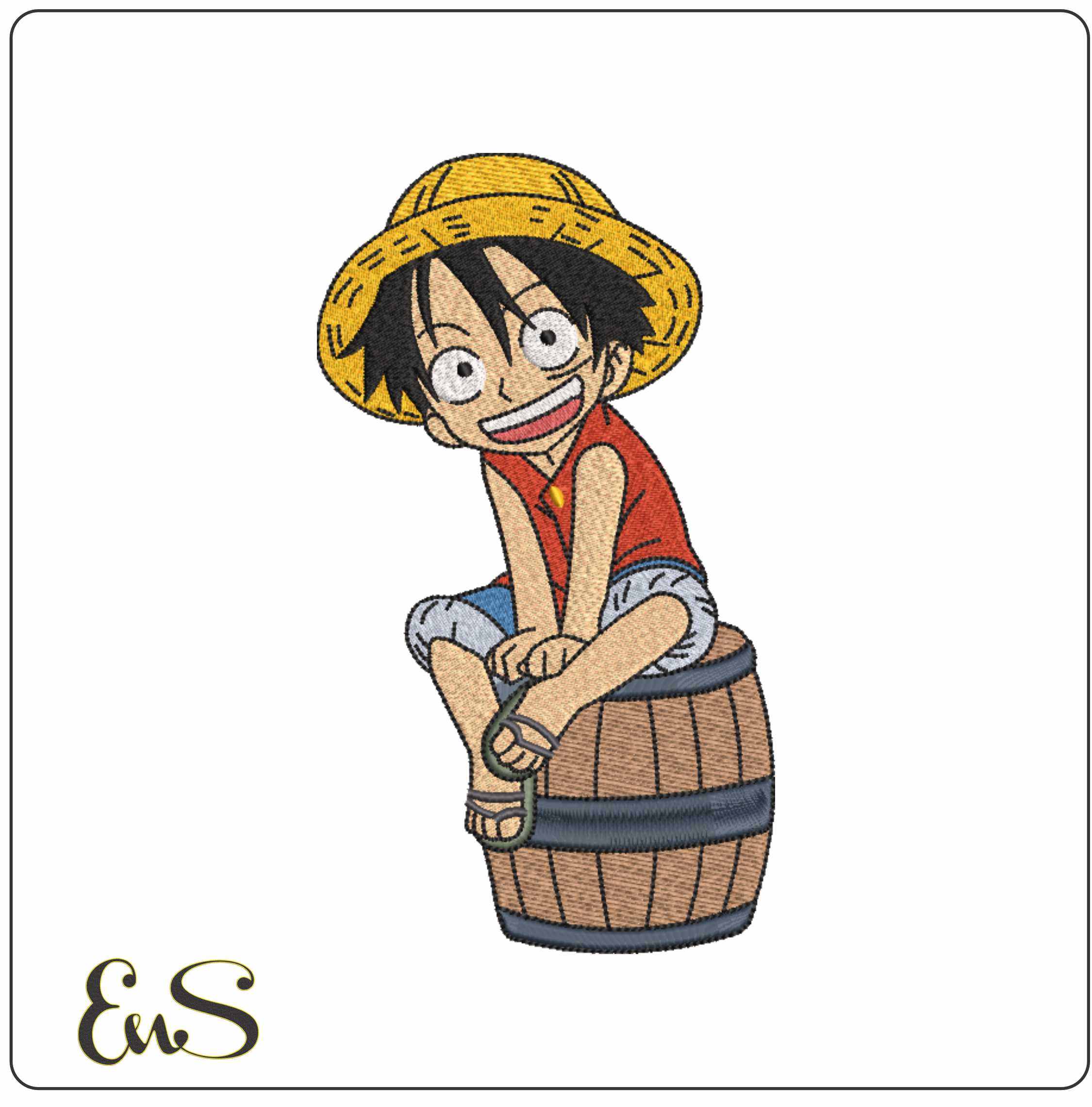 Monkey D Luffy On Barrel One Piece Anime