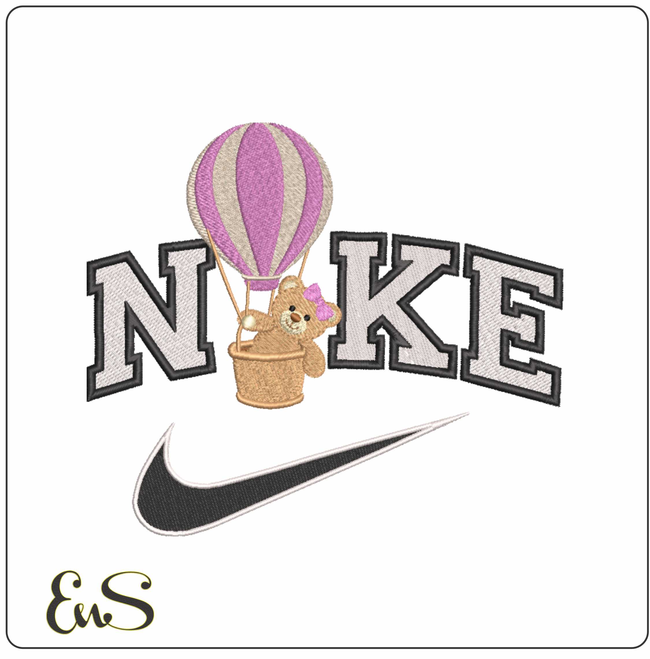 Nike Girl Teddy In Hot Air Balloon