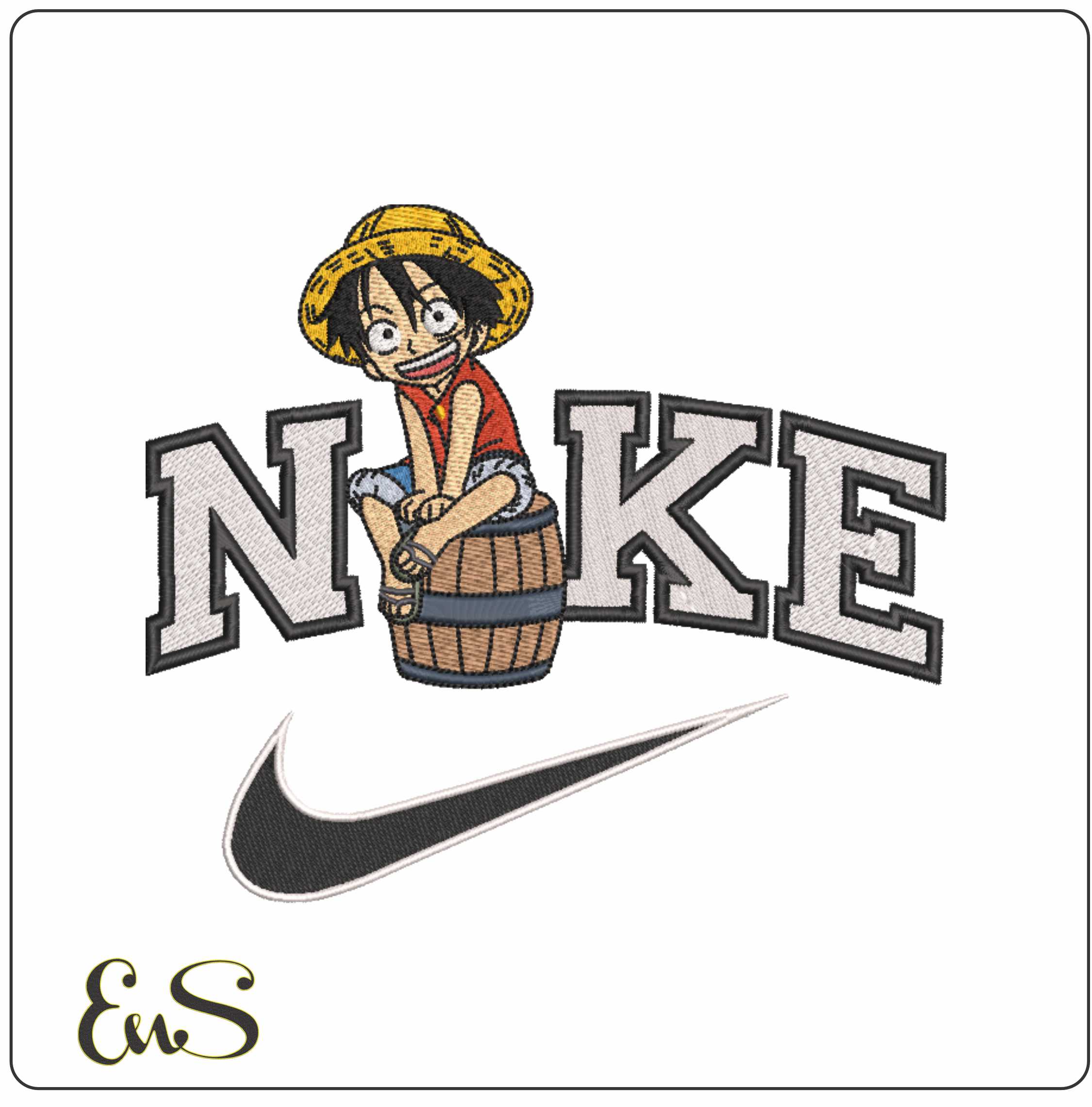 Nike Monkey D Luffy On Barrel One Piece Anime