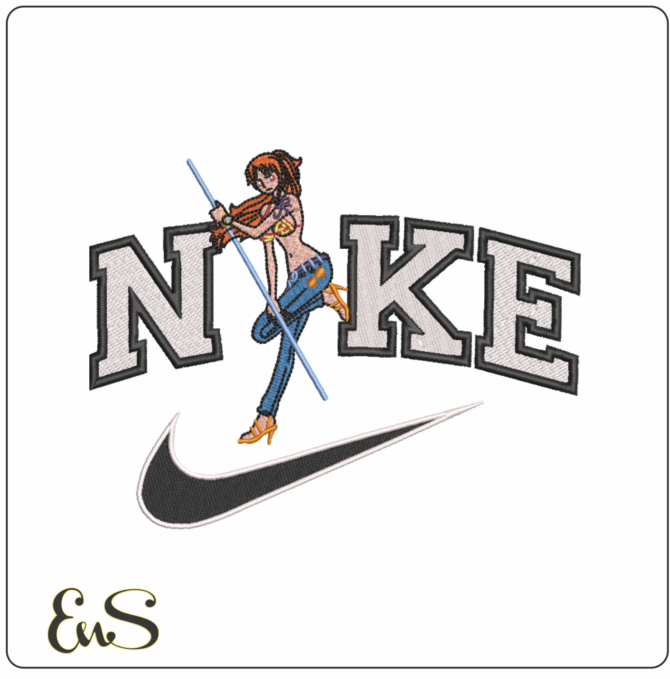 Nike Nami With Fighting Pole One Piece Anime