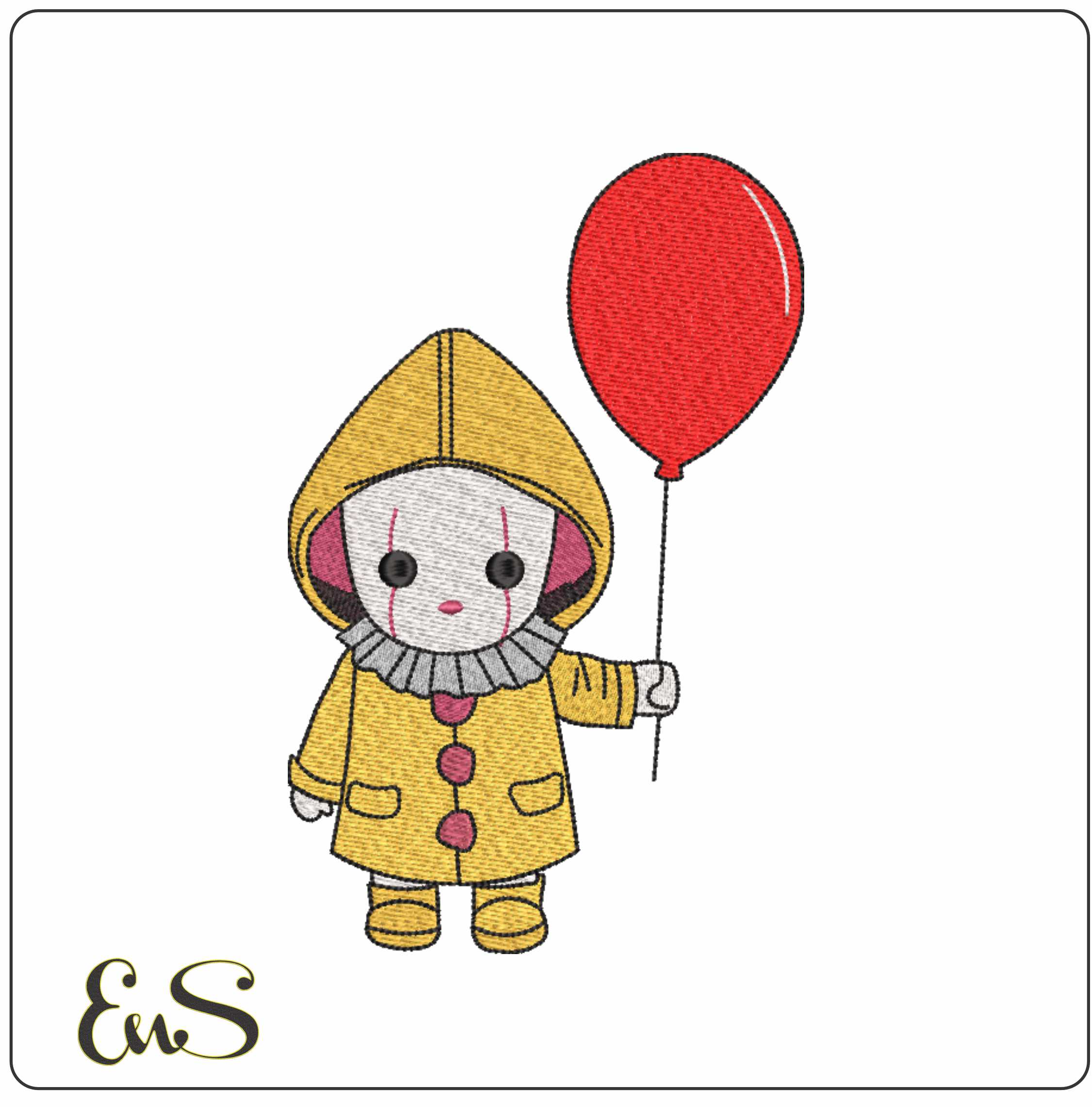 Pennywise Clown With Balloon Chibi Stephen King
