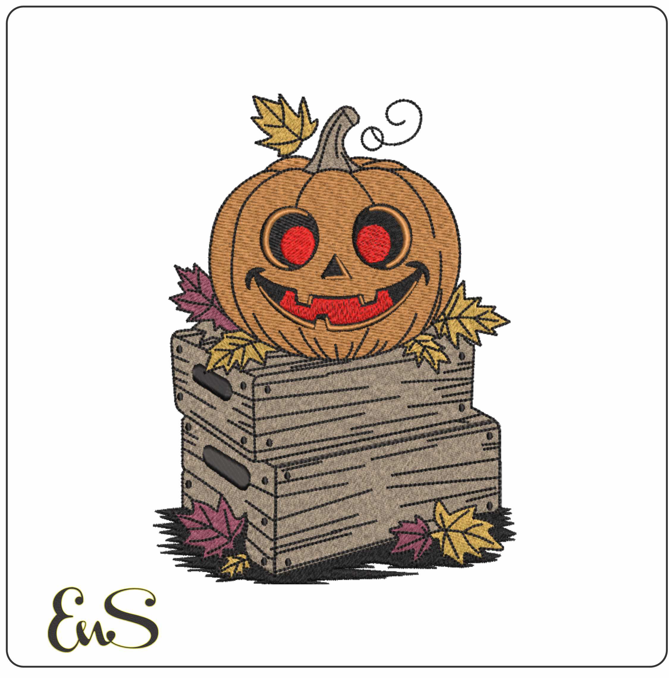 Pumpkin On Autumn Box