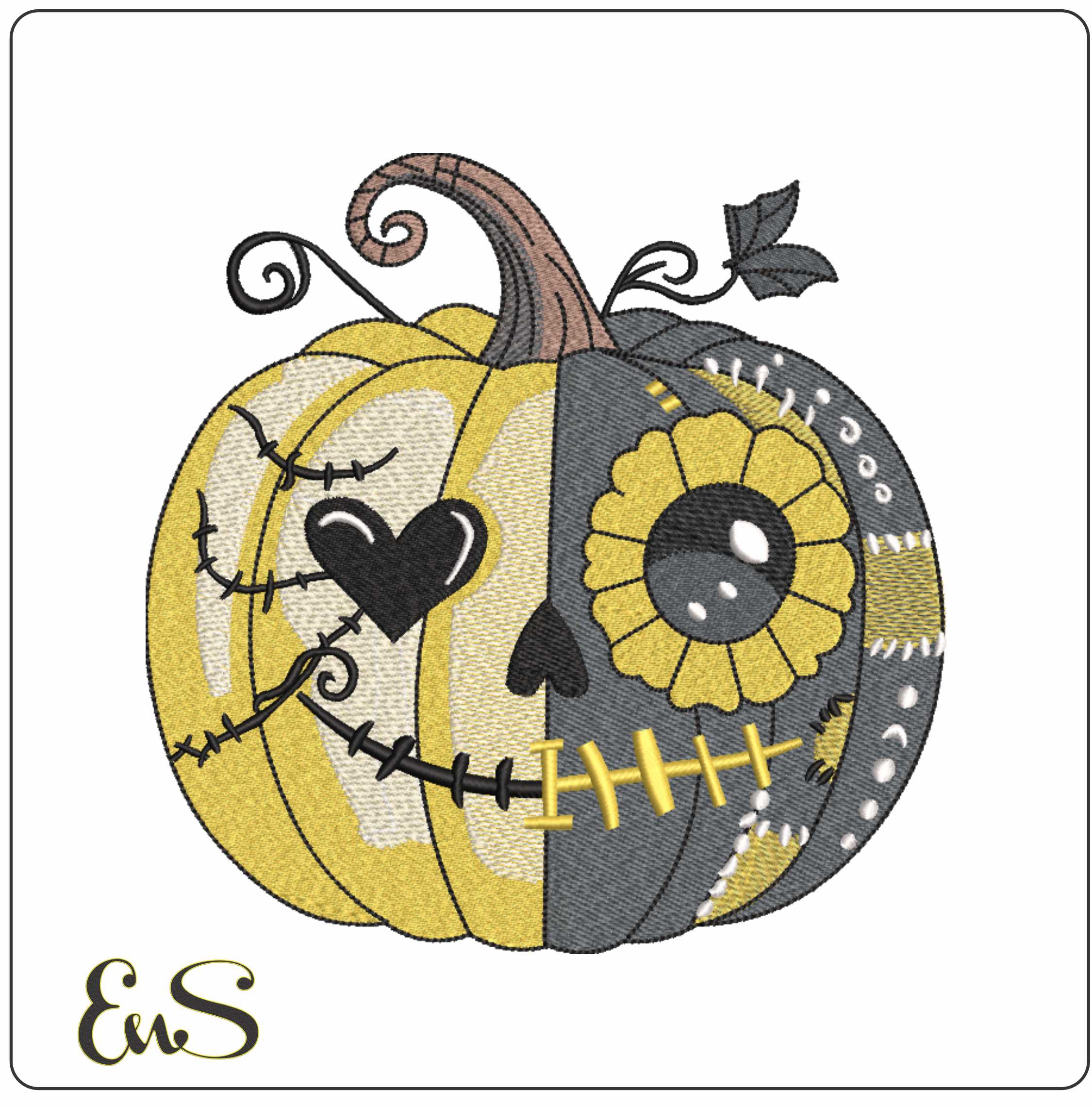 Split Halloween Pumpkin