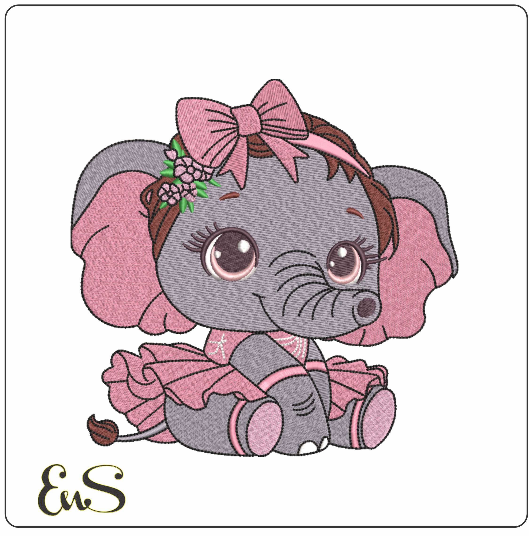 Baby Girl Elephant Sitting