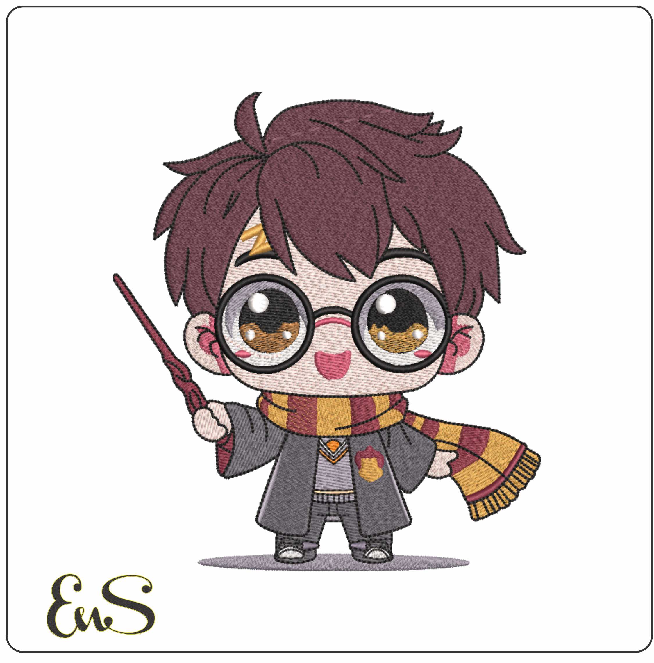 Harry Potter With Wand Chibi Harry Potter