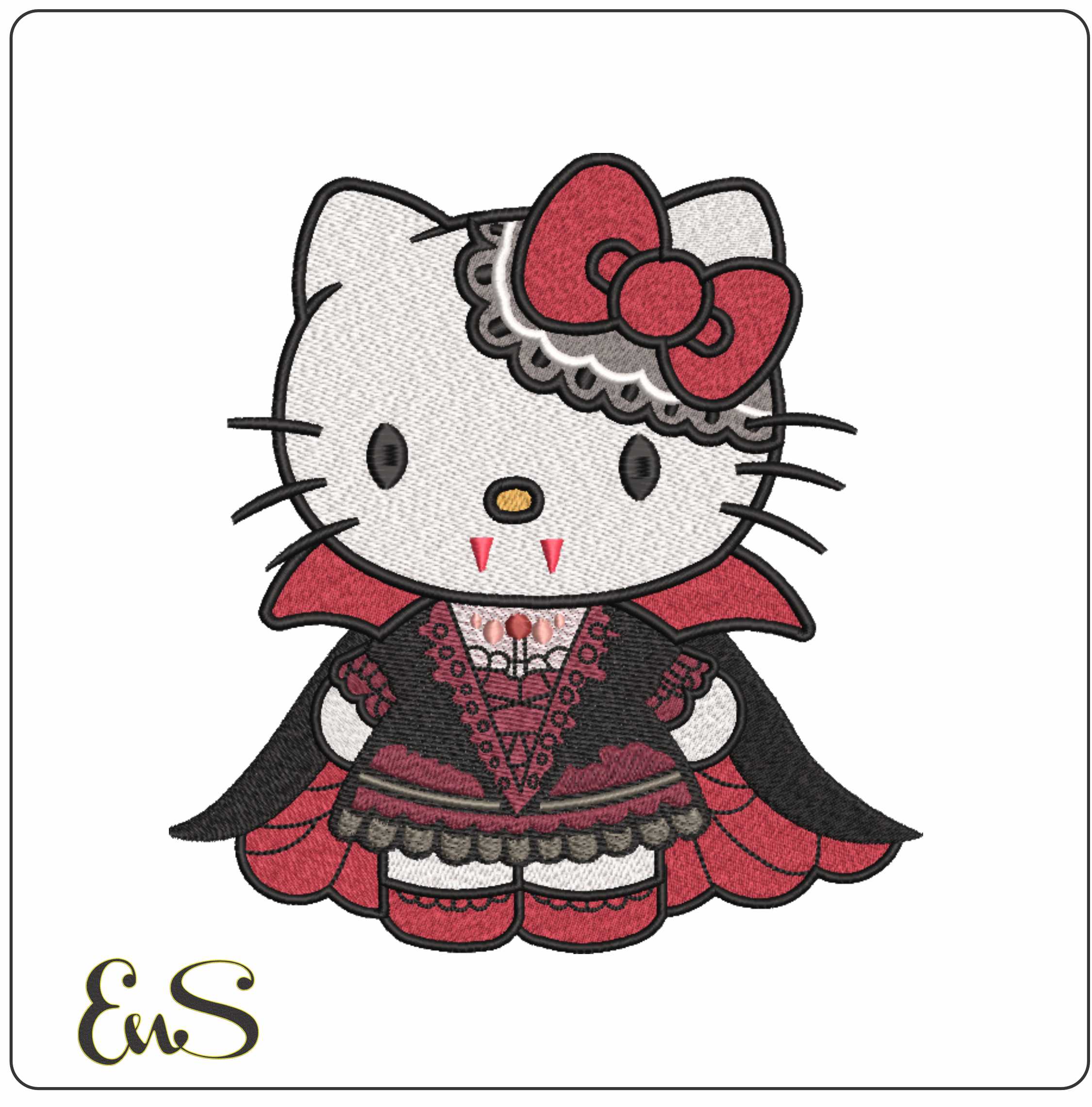 Hello Kitty Goth Vampire