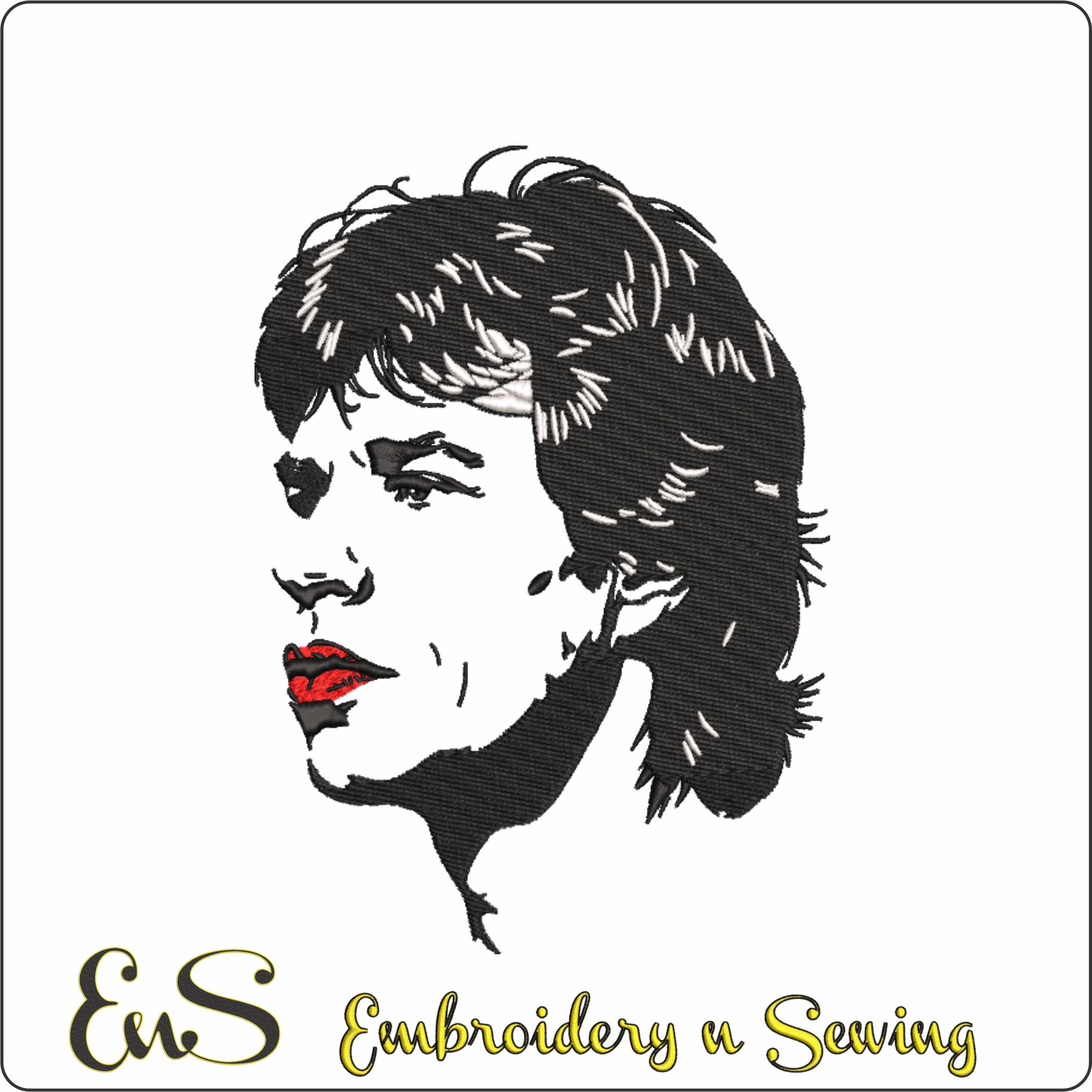 Mick Jagger Lips Shilouette