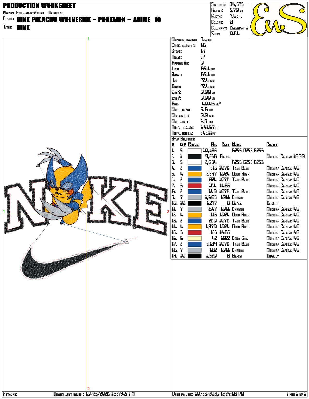 Nike Pikachu Embroidery Design Mashup - Embroidery & Sewing