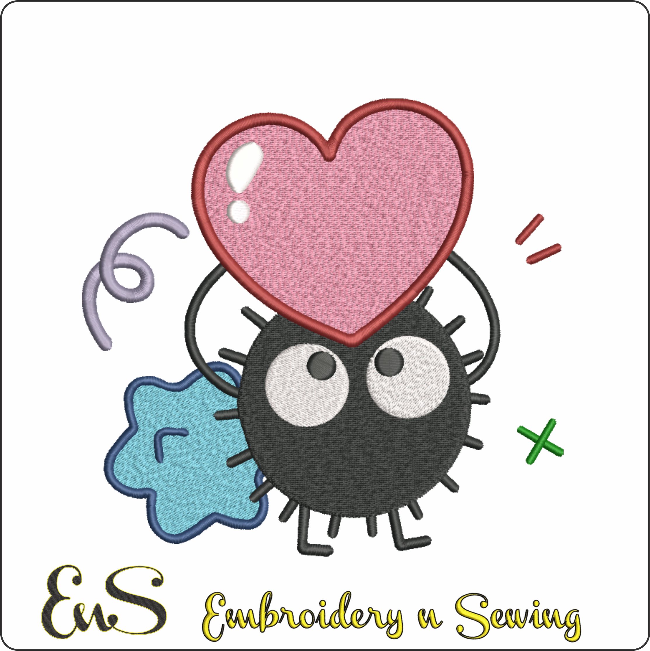 Soot Sprite With Heart And Candy Stars