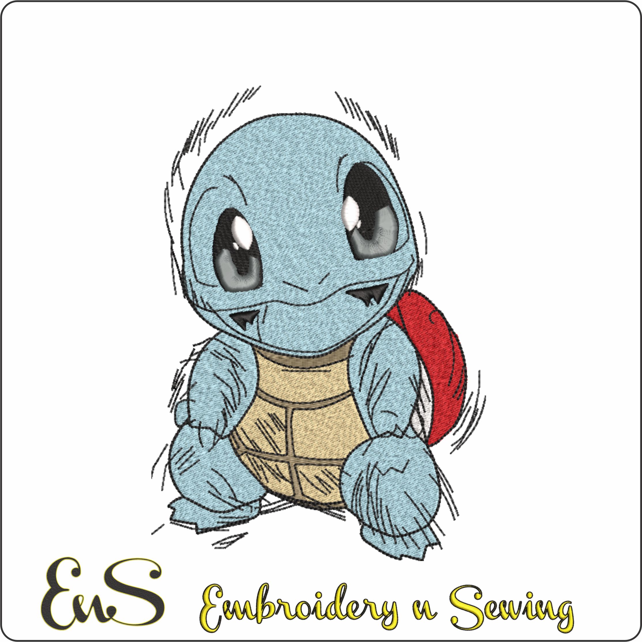 Squirtle Color Drawing Pokemon Anime