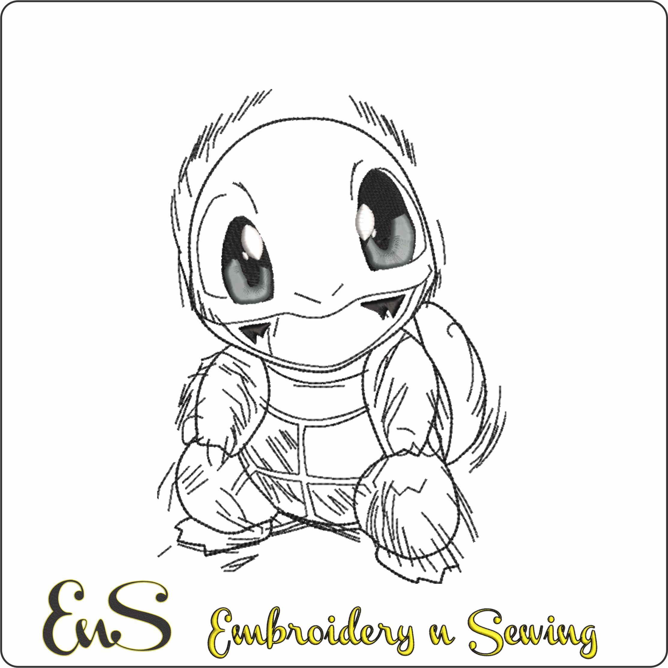 Squirtle Line Art Pokemon Anime
