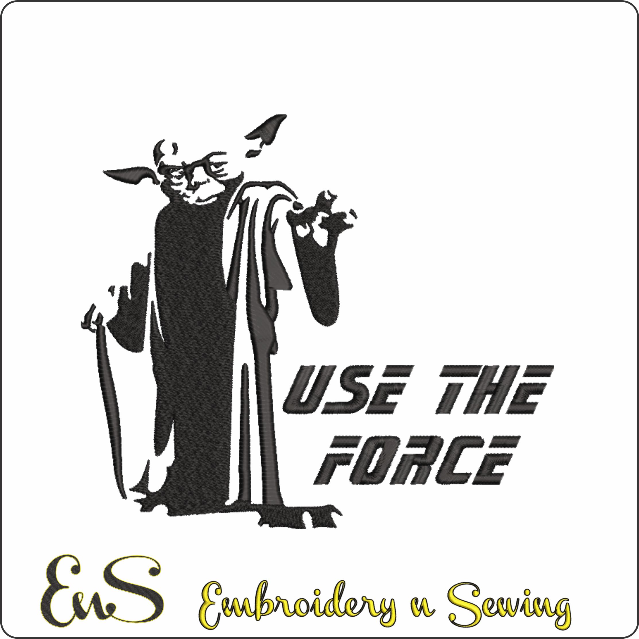 Yoda Use The Force Silhouette Star Wars