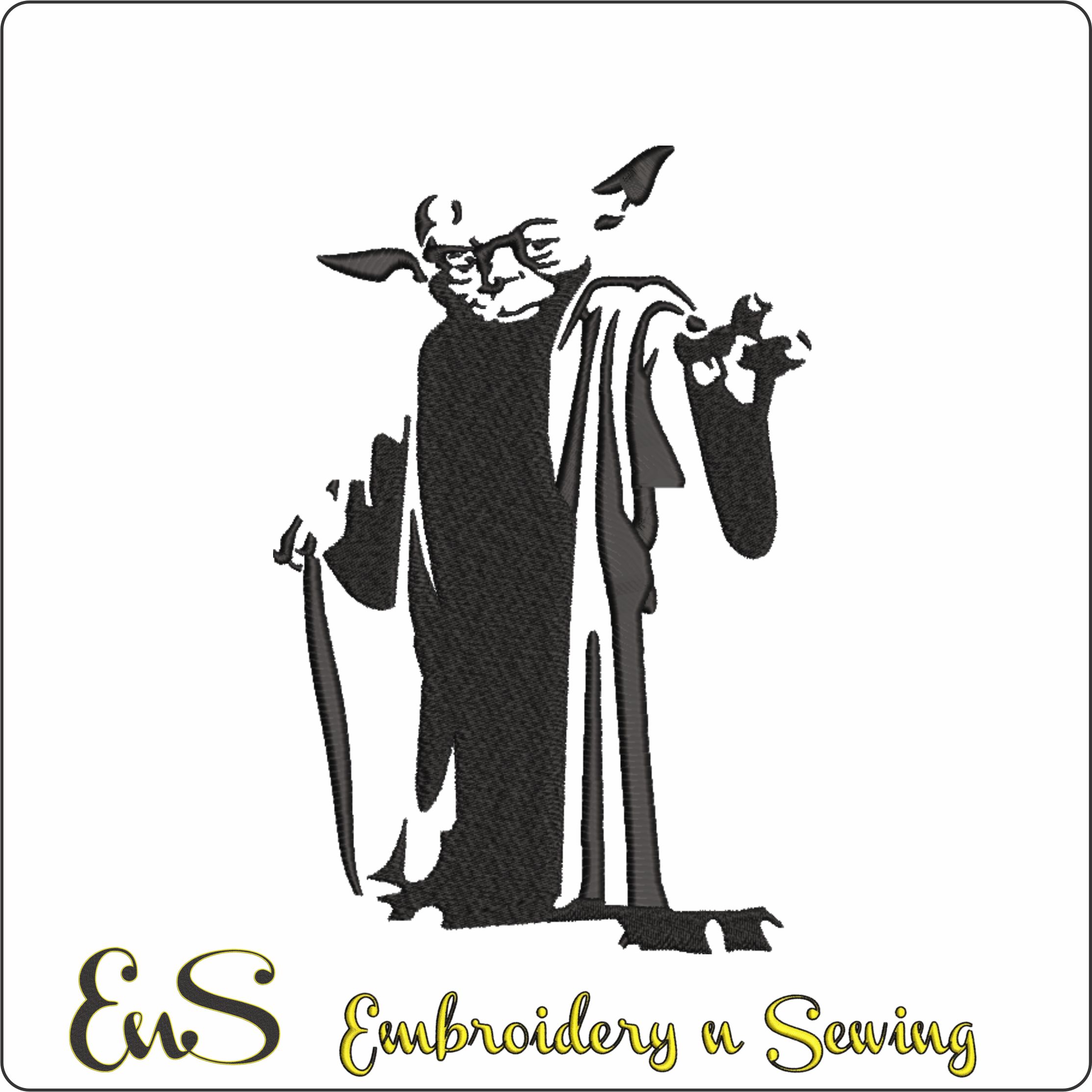 Yoda Using The Force Silhouette Star Wars