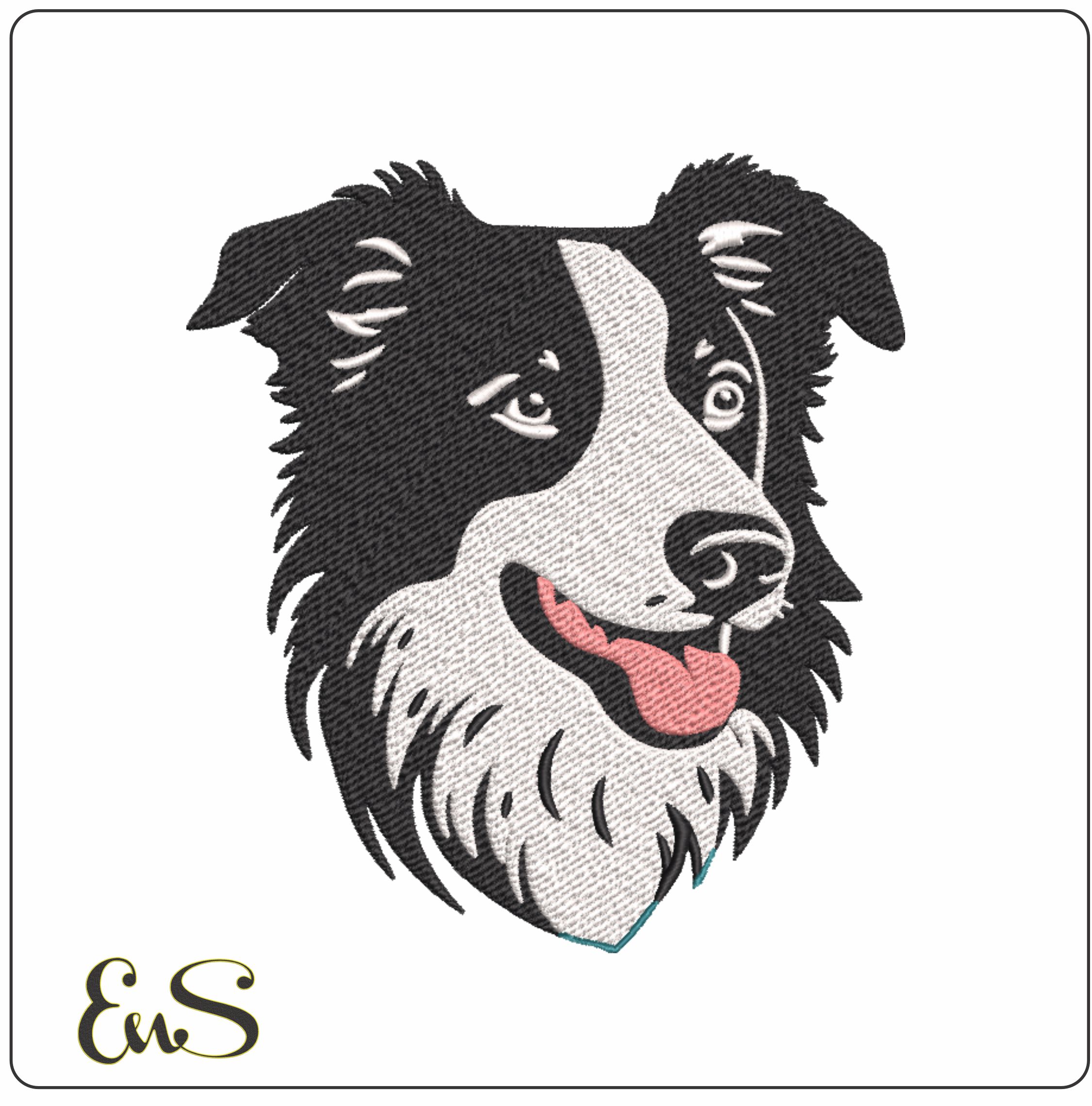 Border Collie Dog embroidery design -Border Collie Dog embroidery design machine pattern - embroidery file-instant download