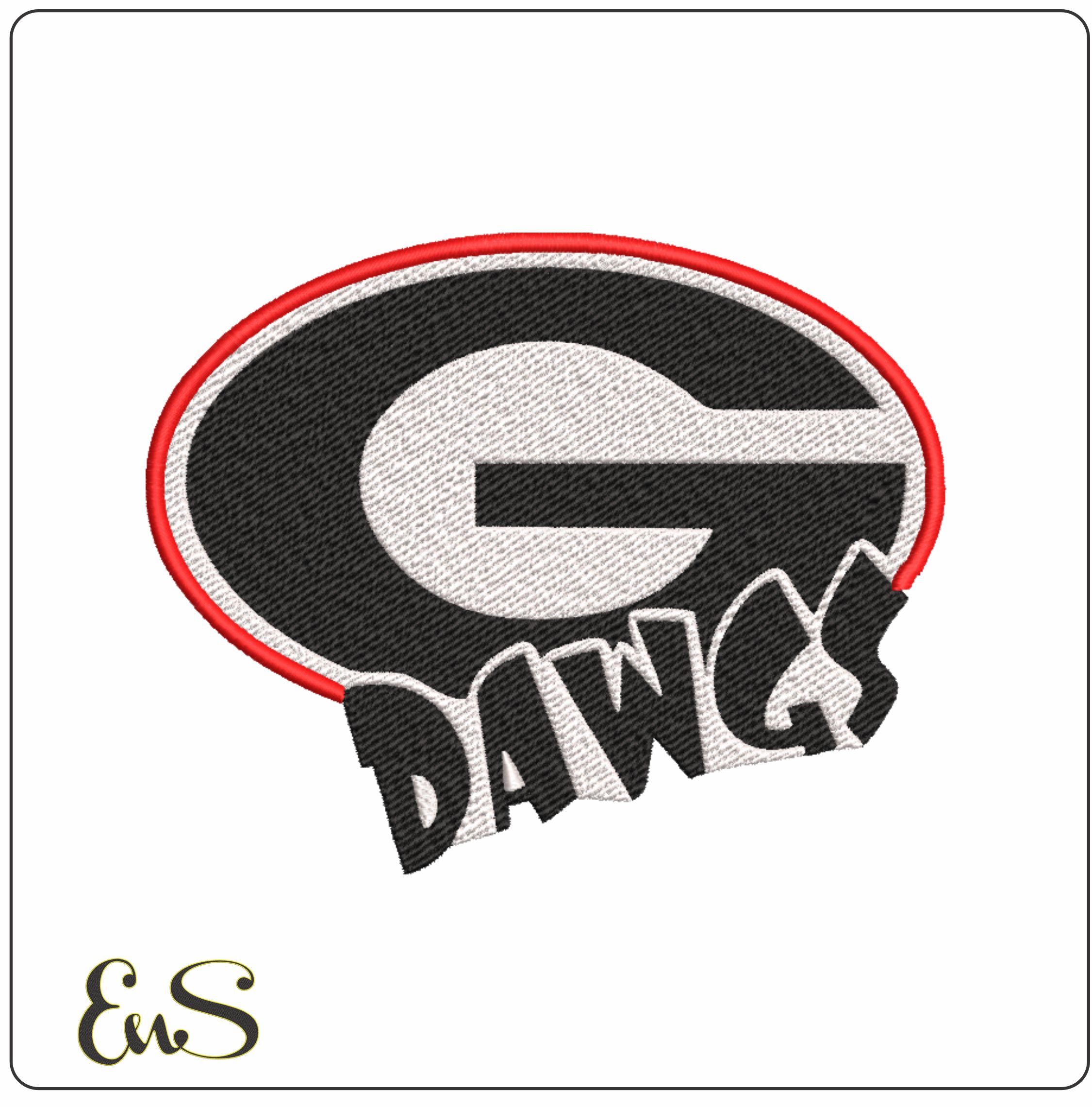 Georgia Dawgs embroidery design - University of Georgia Logo