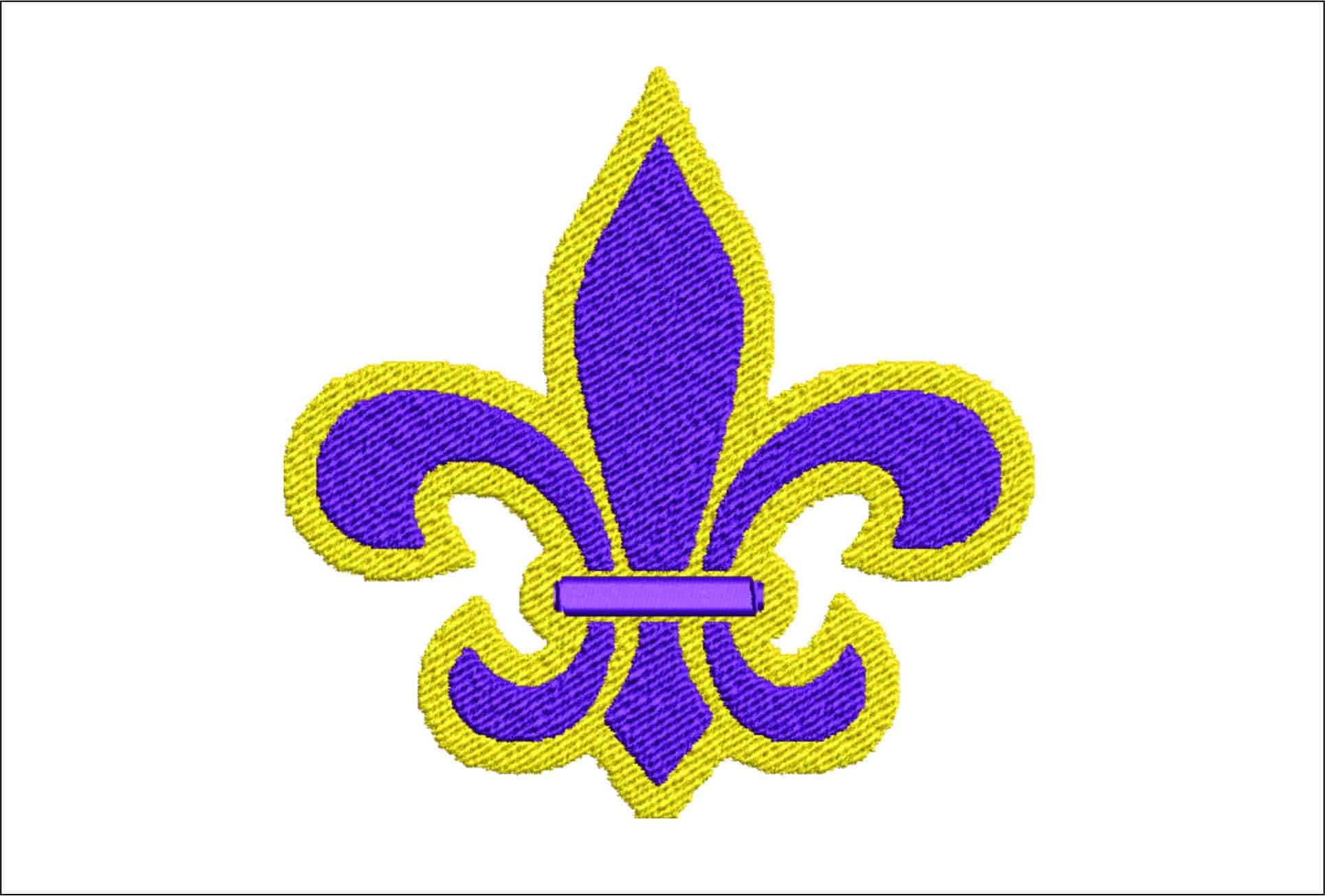 LSU Fighting Tigers Fleur embroidery design - LSU Fleur Logo - Louisiana State University Logo embroidery machine pattern embroidery file - instant download in a frame