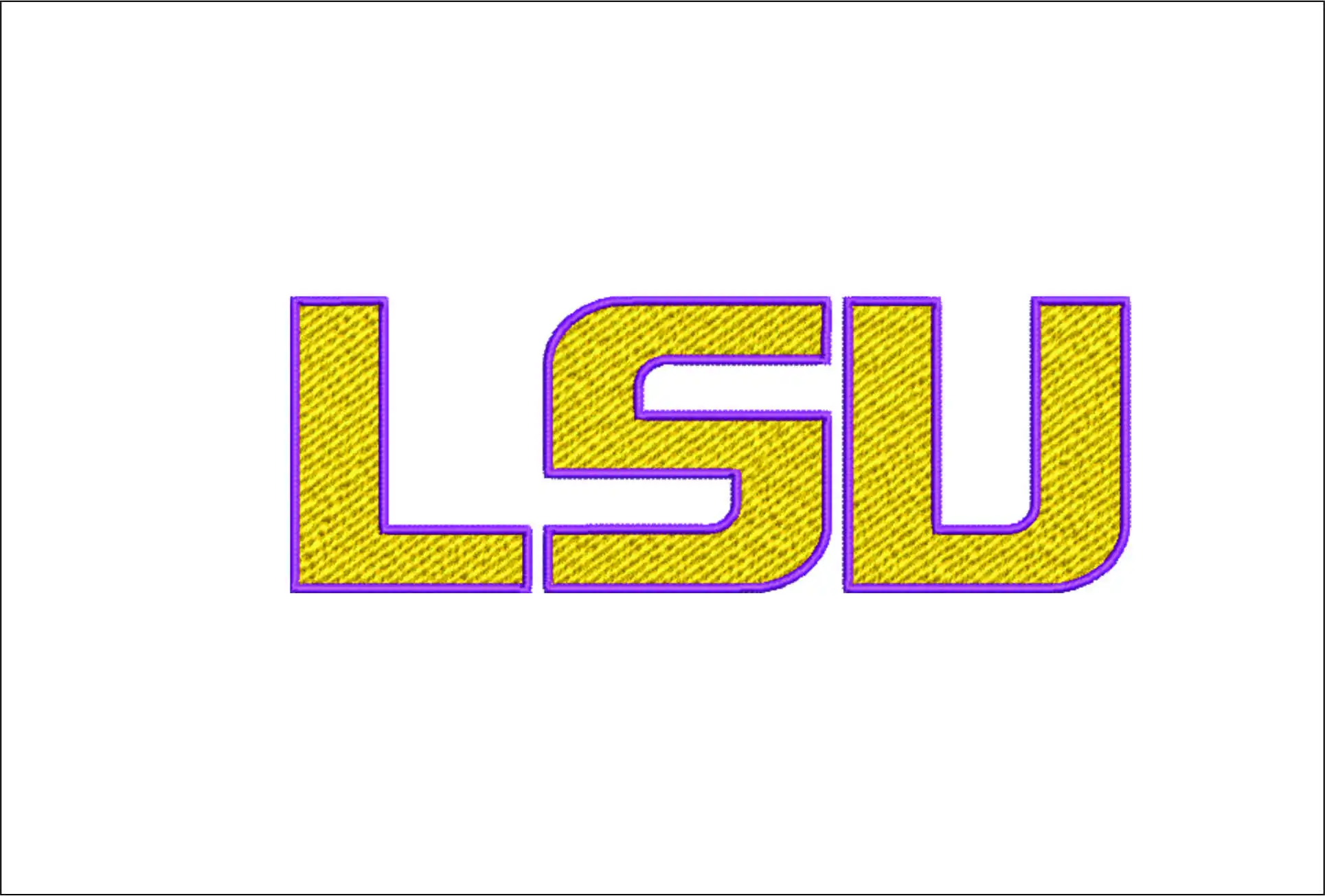 LSU Highlight embroidery design  - LSU Highlight Logo  embroidery machine  pattern embroidery file - instant download in a frame