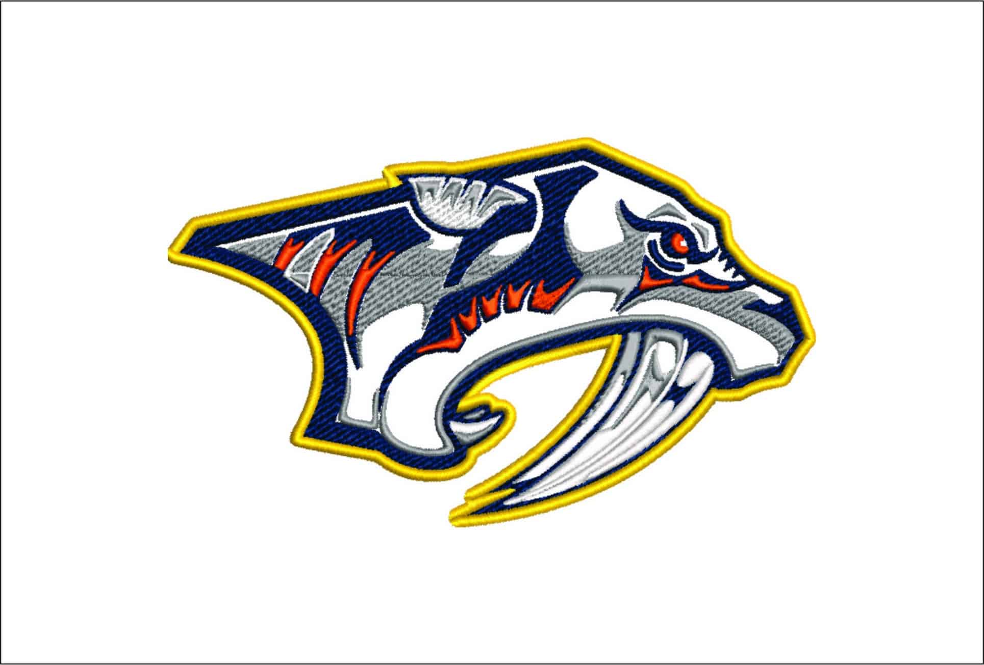 Nashville Predators Logo 1998 - Preds at Bridgestone Arena - embroidery machine  pattern embroidery file - instant download in a frame